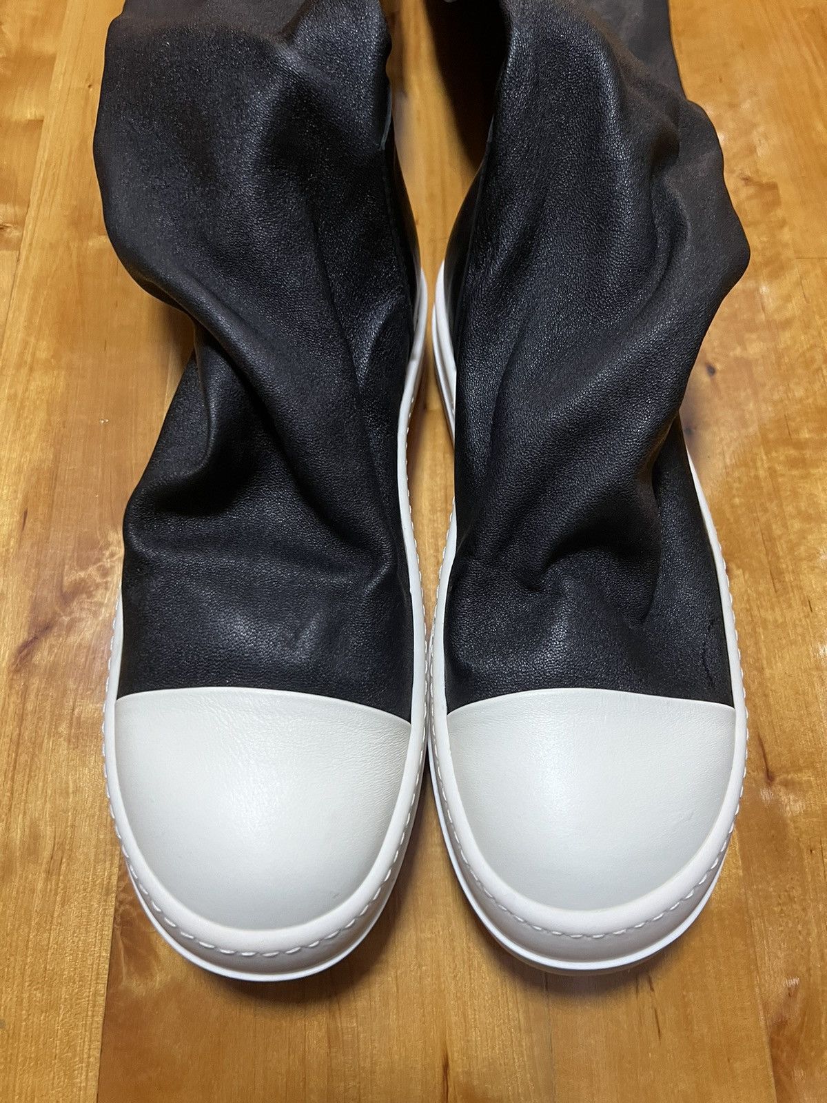 Rick Owens Rick owens mainline leather thigh high stocking sz 37.5 Size US 7.5 / IT 37.5 - 2 Thumbnail