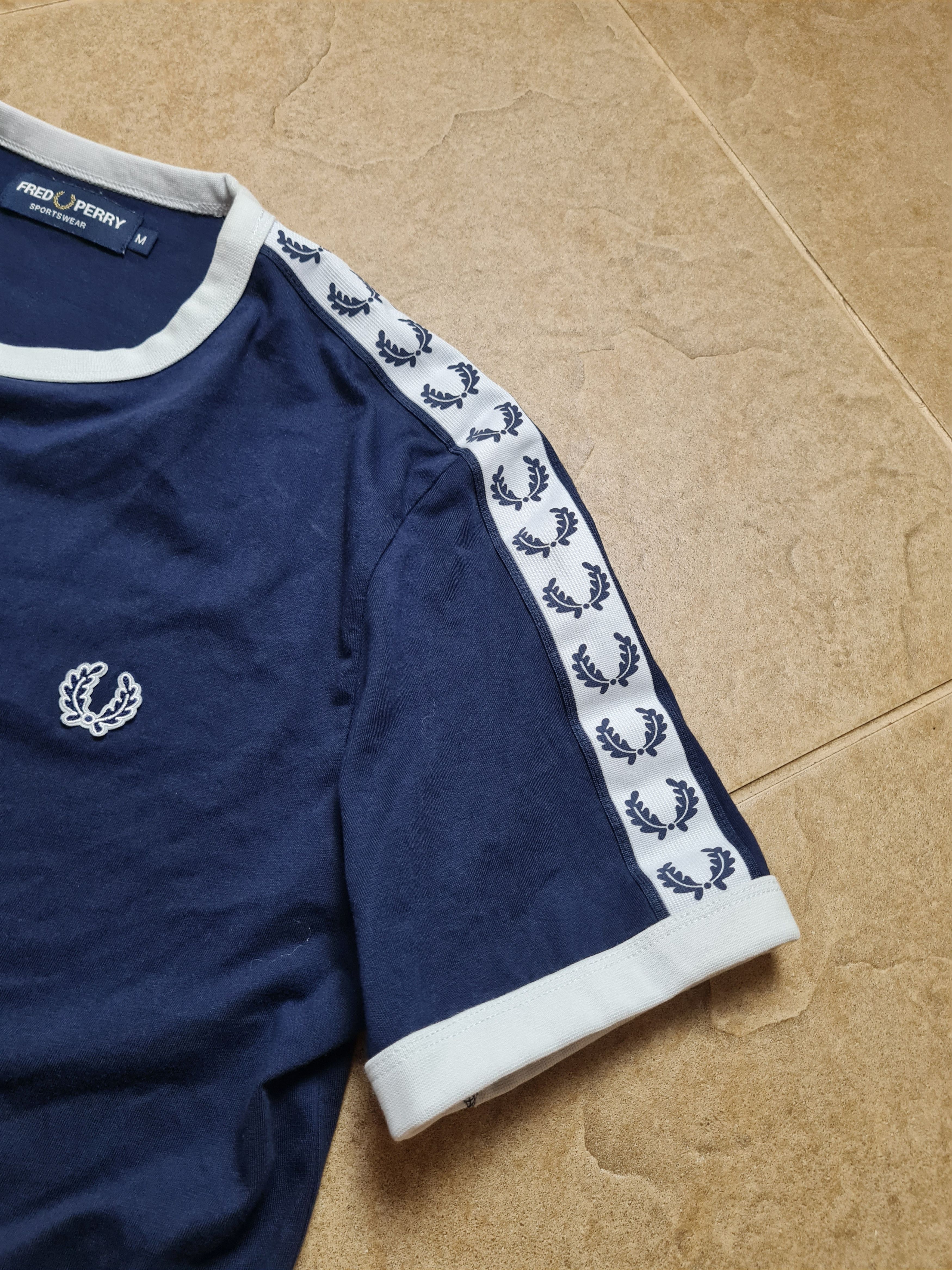 Fred Perry T-shirts Mens Fred Perry Ringer Blue White Size M Vintage Size US M / EU 48-50 / 2 - 18 Thumbnail