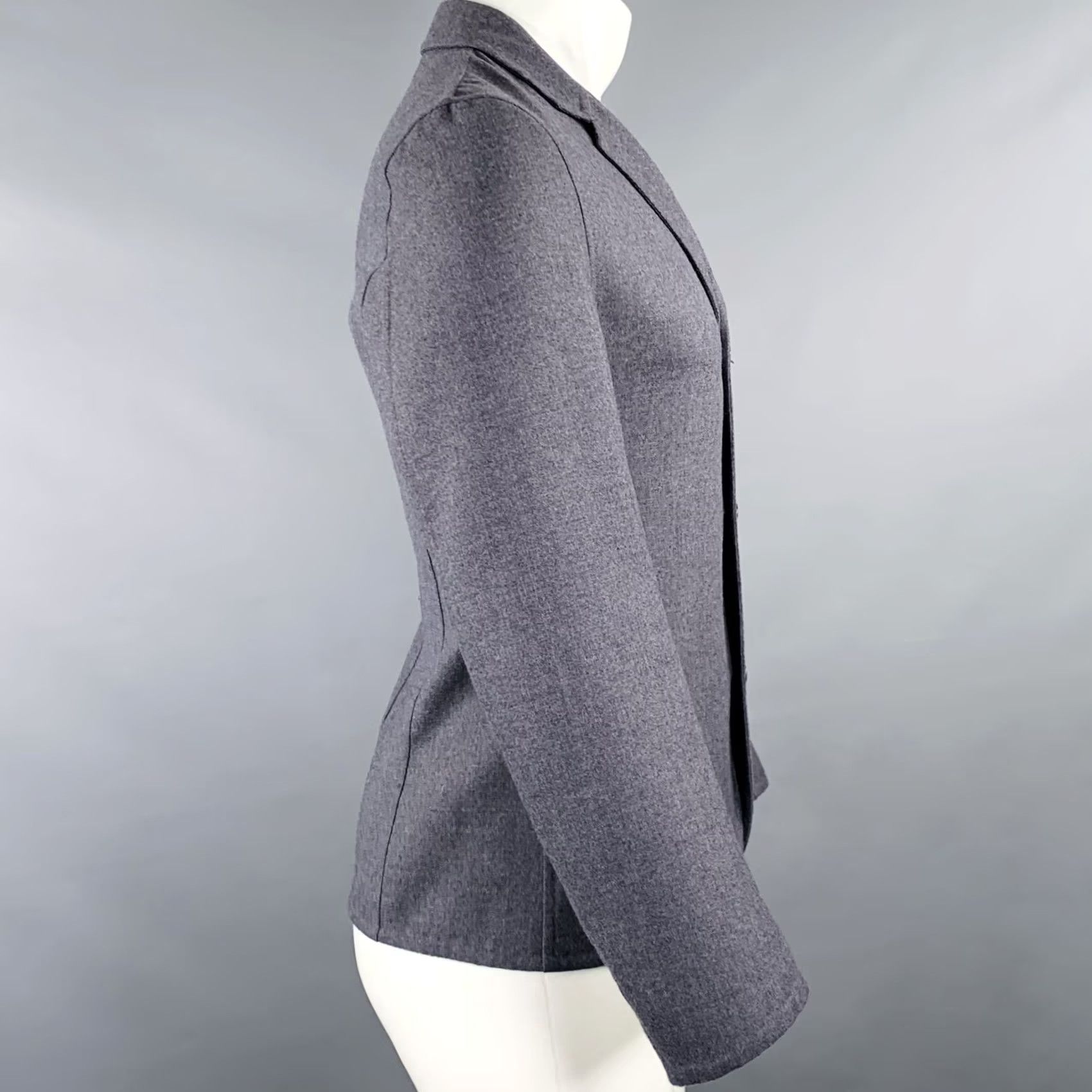 Jil Sander JIL SANDER Grey Wool Single Breasted Jacket Size 38 Size US XXS / EU 40 - 2 Thumbnail