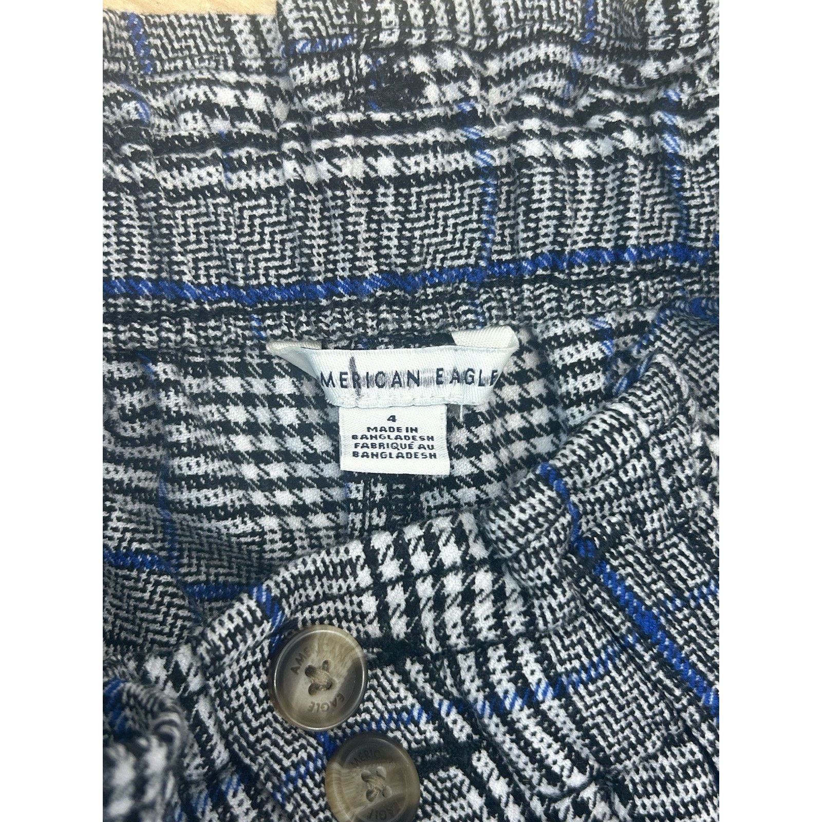 American Eagle Outfitters American Eagle Shorts Womens Size 4 Houndstooth Plaid Size 27" / US 4 / IT 40 - 5 Thumbnail