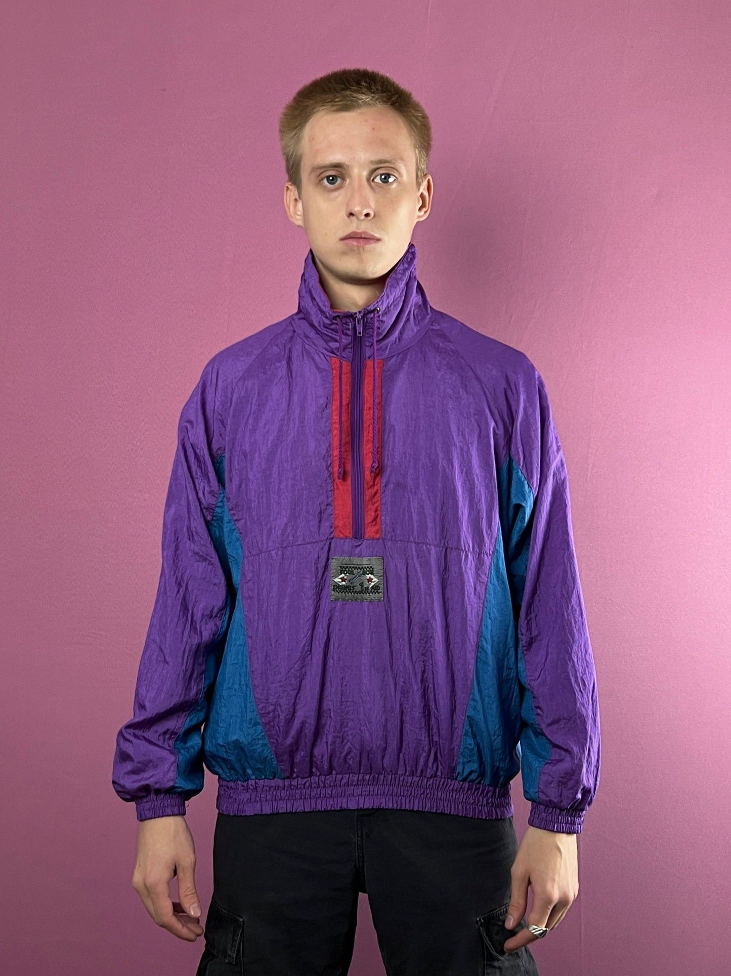 Other 90s Vintage Men's 1/2 Windbreaker Jacket - M Size US M / EU 48-50 / 2 - 2 Thumbnail