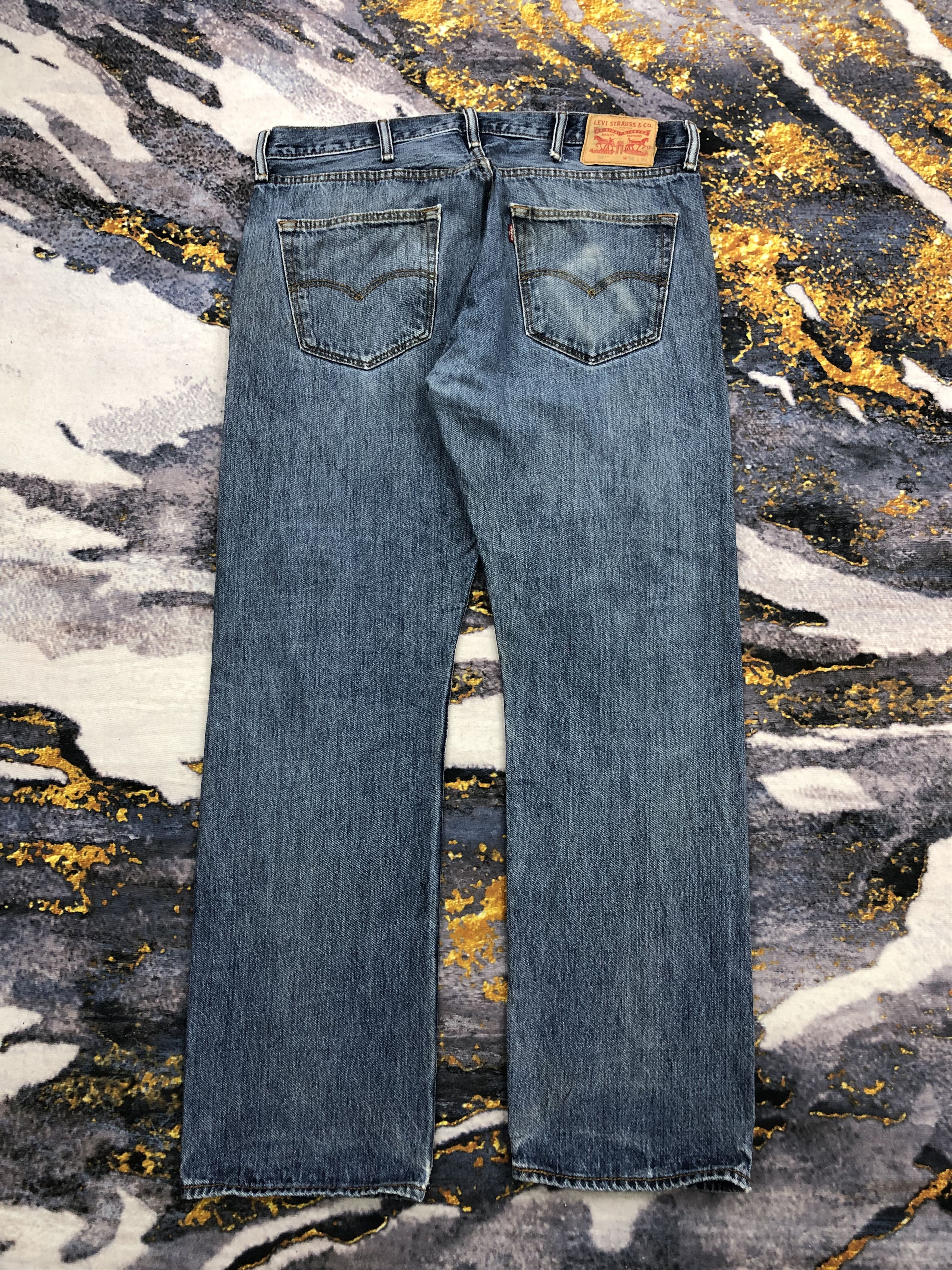 Levi's Vintage Levis 501 Button Fly Distressed Jeans DPP0097 Size US 38 / EU 54 - 3 Thumbnail