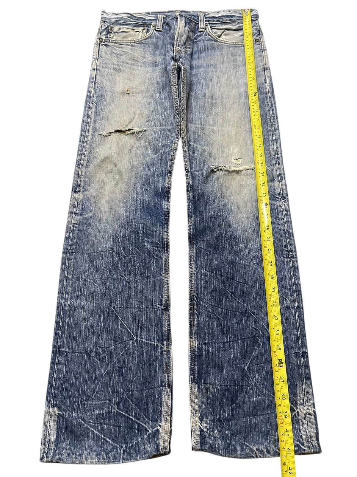 Edwin Vintage Japan Edwin 502 Faded Wash Distressed Loose Jeans Size US 32 / EU 48 - 13 Thumbnail