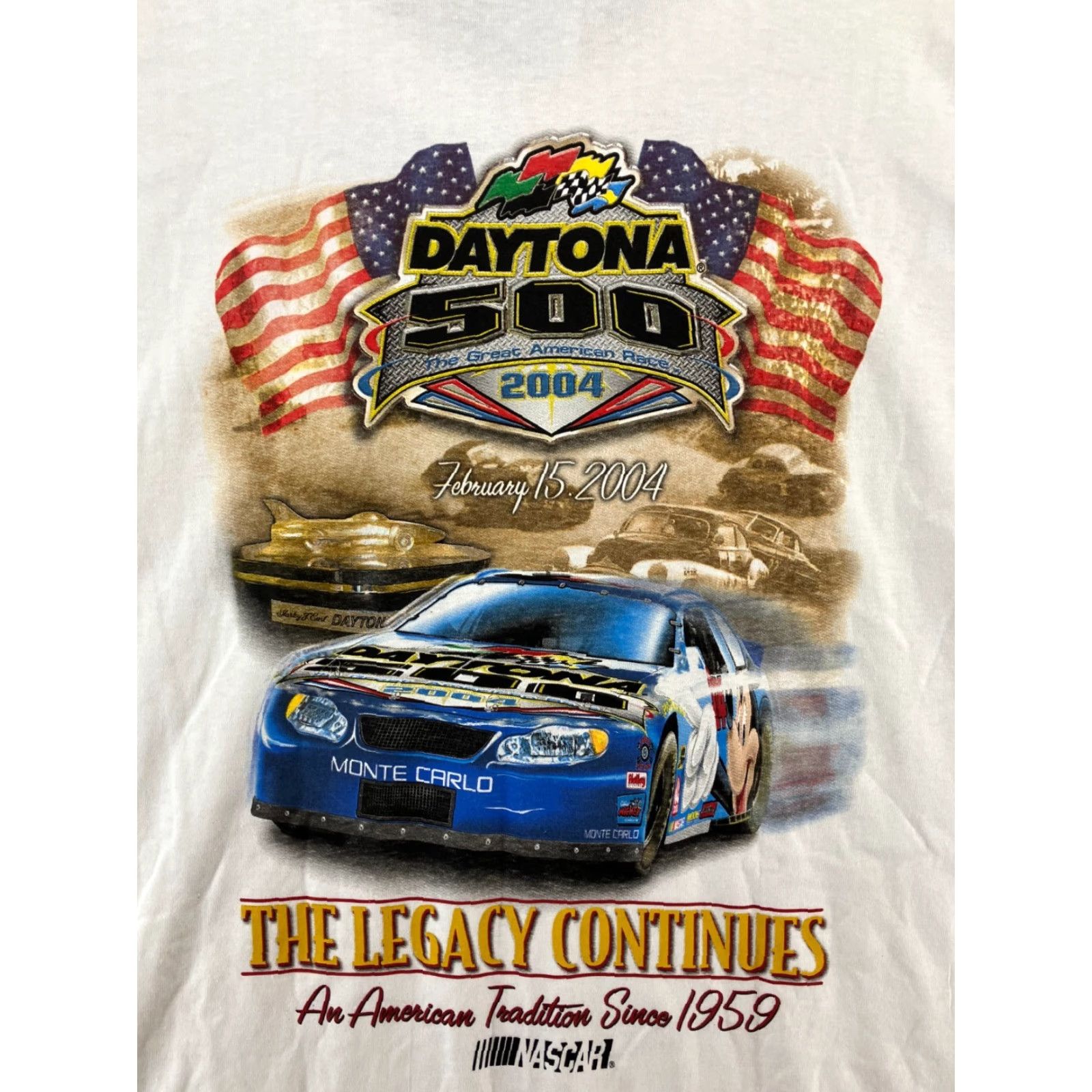 Gildan Daytona 500 T-Shirt Mens Large 2004 Size US L / EU 52-54 / 3 - 2 Thumbnail