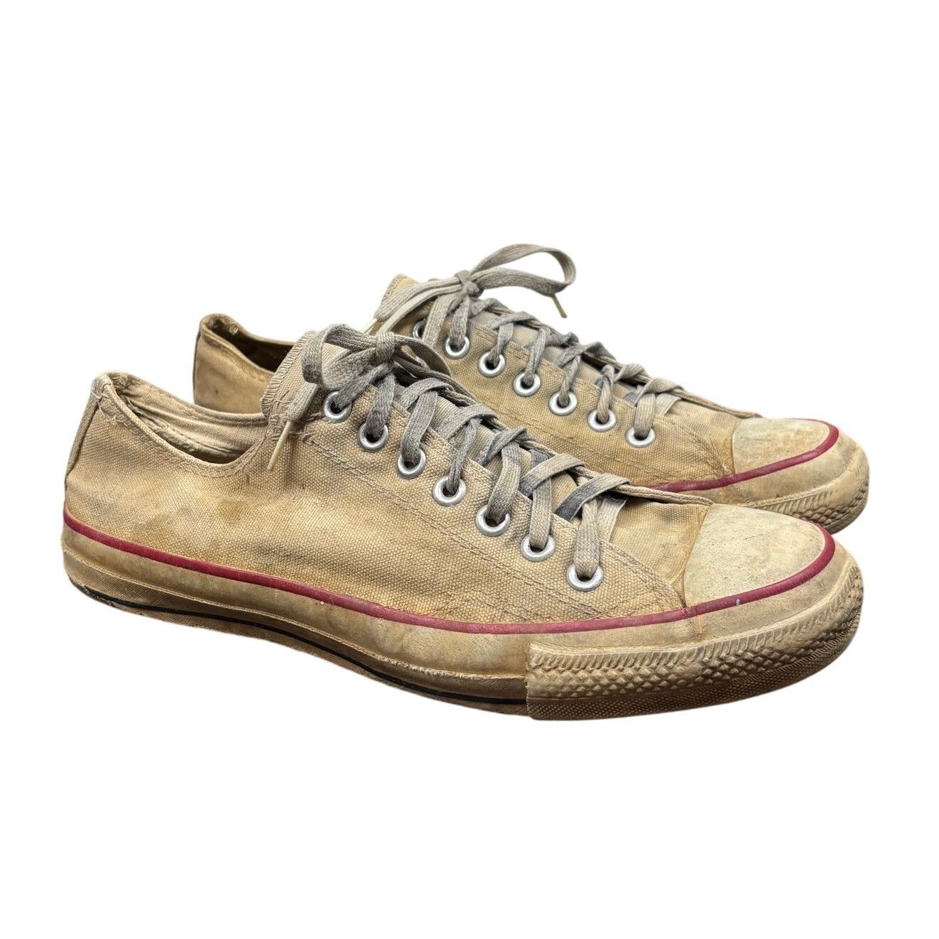 Converse × Vintage Vintage 80s Converse Low Sneakers Shoes Men's 11 Distressed Size US 11 / EU 44 - 1 Thumbnail