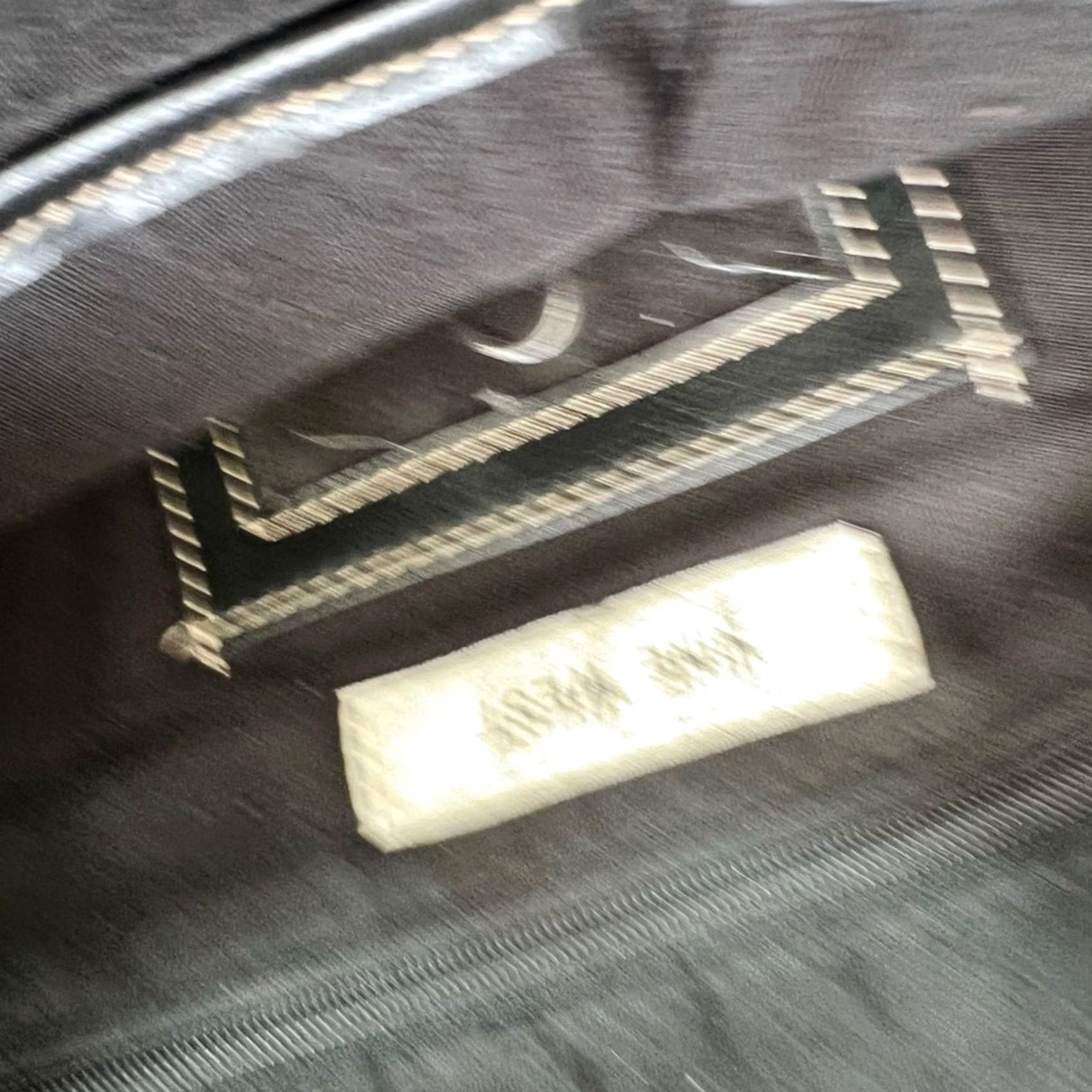 Nine West Y2K Nine West Shoulder Bag Purse Mod Geometric Square Monogram Black Taupe 2000s Size ONE SIZE - 6 Thumbnail