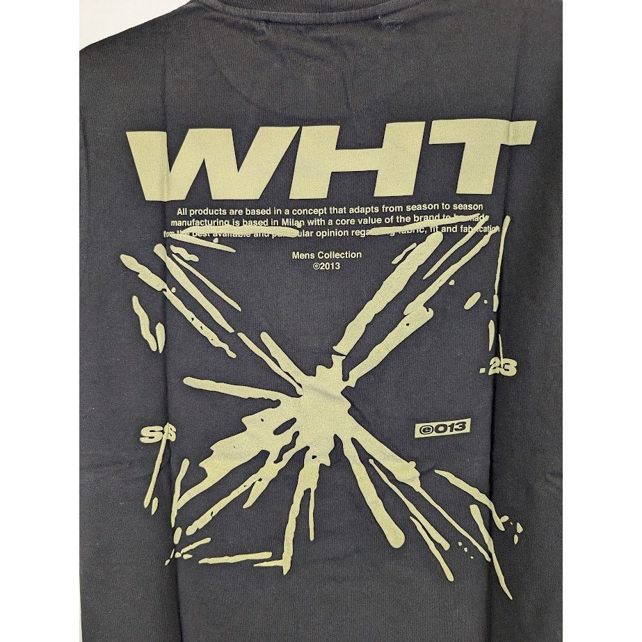 Off-White o1rshd1 Splash Arr Slim Short Sleeve T-Shirt in Black Beige Size US XS / EU 42 / 0 - 16 Thumbnail