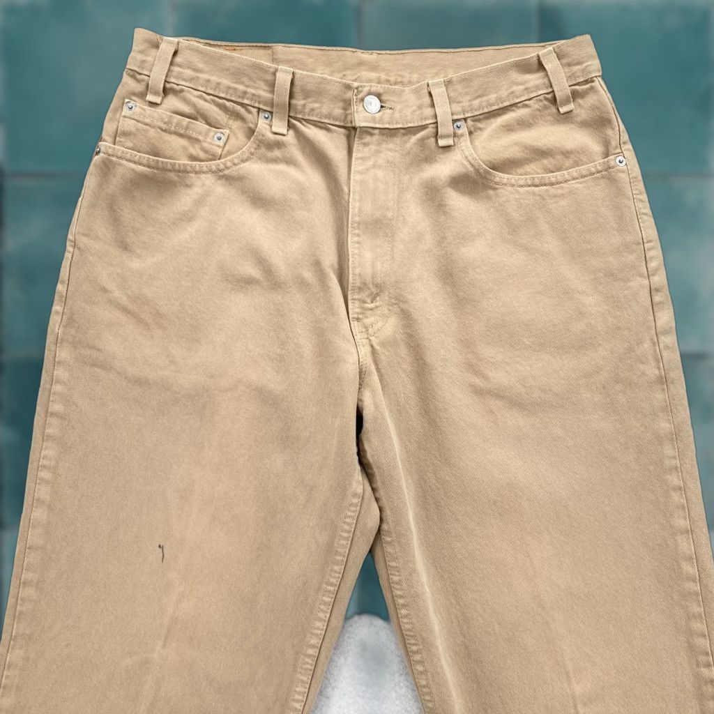 Levi's VINTAGE Levi's 550 Jeans Mens 36x30 Tan Khaki Denim Relaxed Tapered Leg USA Size US 36 / EU 52 - 1 Thumbnail