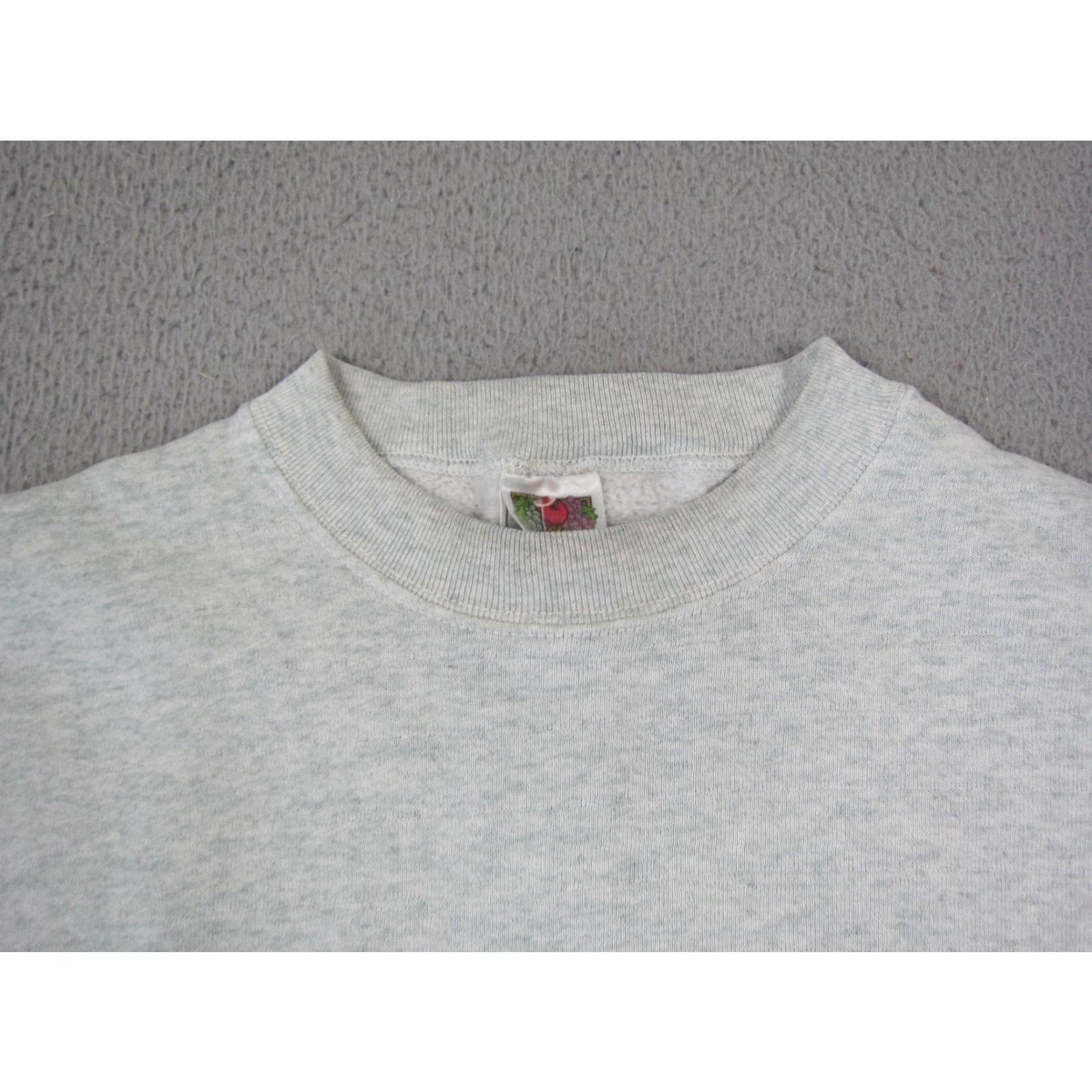Fruit Of The Loom VINTAGE Fruit of the Loom Sweatshirt Mens M Gray Pullover Crew Neck 90s Size US M / EU 48-50 / 2 - 2 Thumbnail