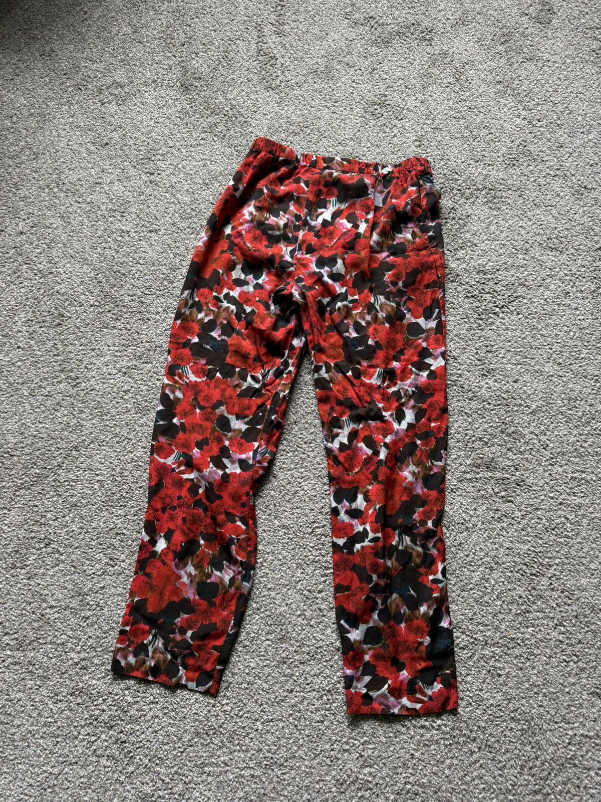 Dries Van Noten Dries Van Noten Floral Pants – Size 40 Red / Abstract Print Size US 30 / EU 46 - 5 Thumbnail
