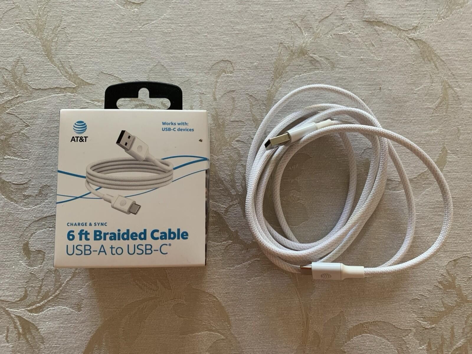 In The Attic USB A to USB C Braided Cable 6ft Size ONE SIZE - 1 Thumbnail