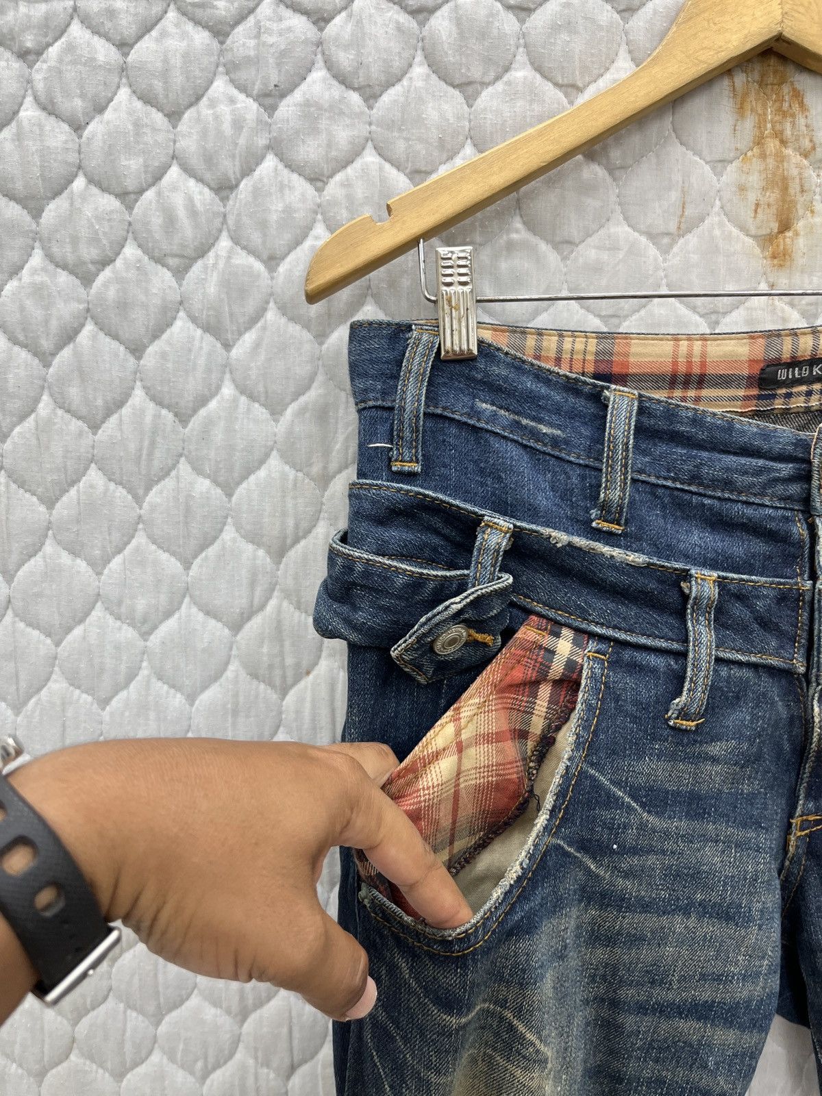 Japanese Brand 🔥🔥🔥ARCHIVE WILD KHAKIS DOUBLE WAIST DENIM Size US 33 - 7 Thumbnail