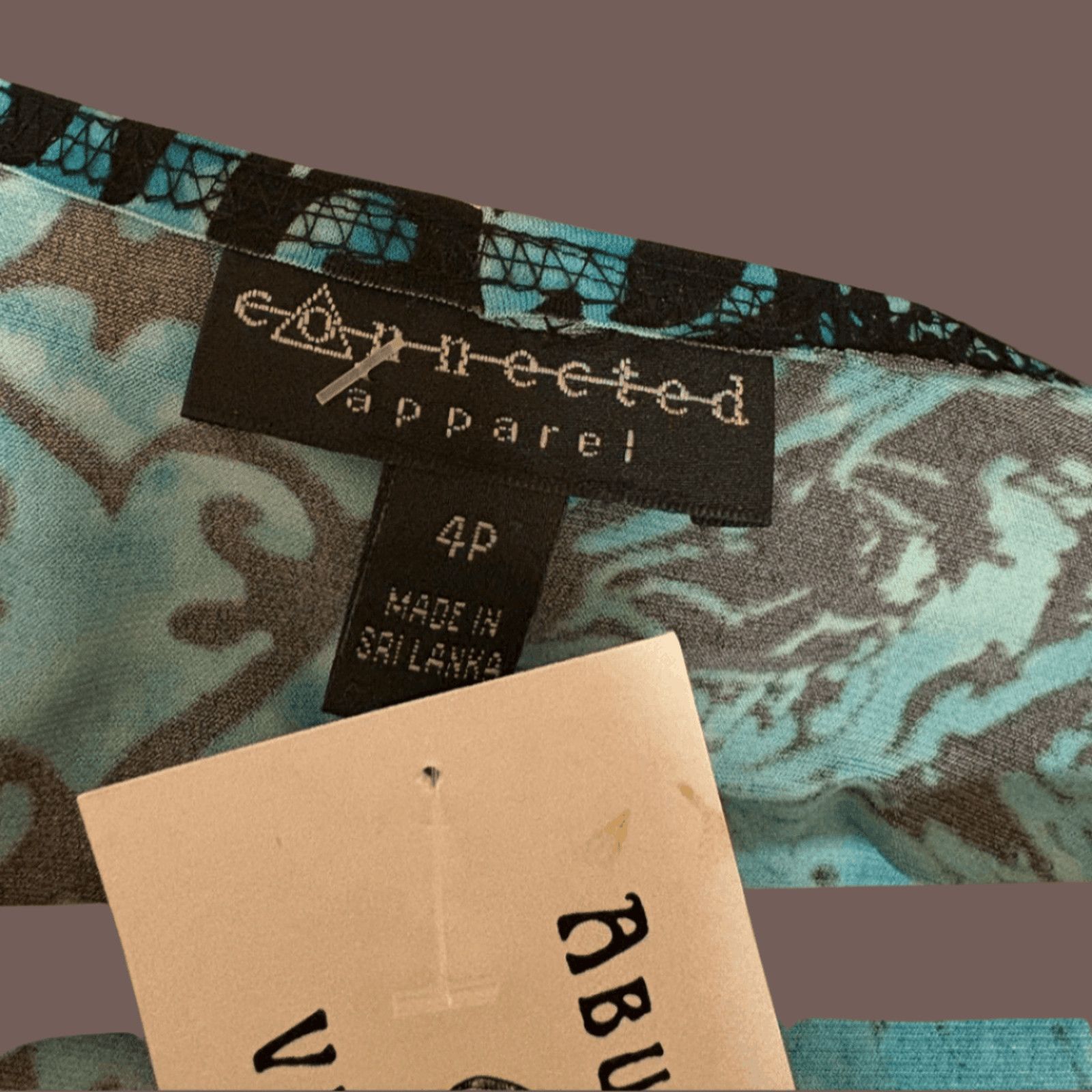 Vintage VTG Fit & Flare Dress | Blue Paisley | Y2K Connected Size S / US 4 / IT 40 - 3 Thumbnail