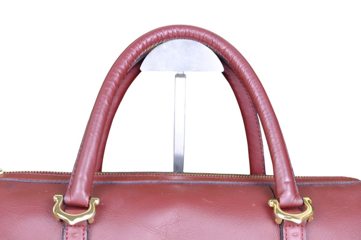 Cartier Vintage CARTIER 1980s Boston Bag Leather Bordeaux Size ONE SIZE - 12 Thumbnail