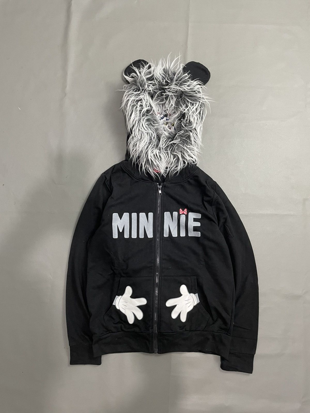 Japanese Brand Japanese Mickey Mouse Ear zip Fur Hoodie Size S / US 4 / IT 40 - 1 Thumbnail