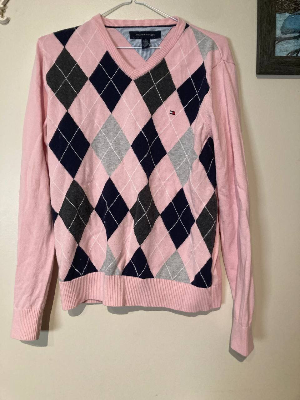 Tommy Hilfiger Argyle Sweater Size US XS / EU 42 / 0 - 1 Thumbnail
