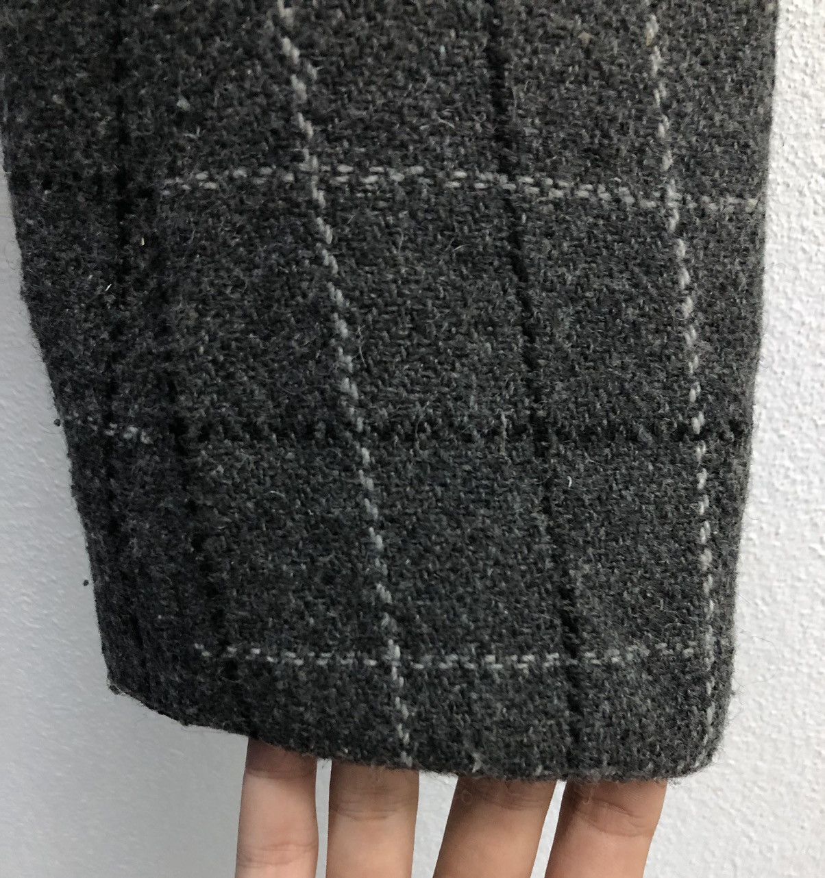 Harris Tweed Vintage Hand Hoven Harris Tweed Wool Coat Size L / US 10 / IT 46 - 6 Thumbnail