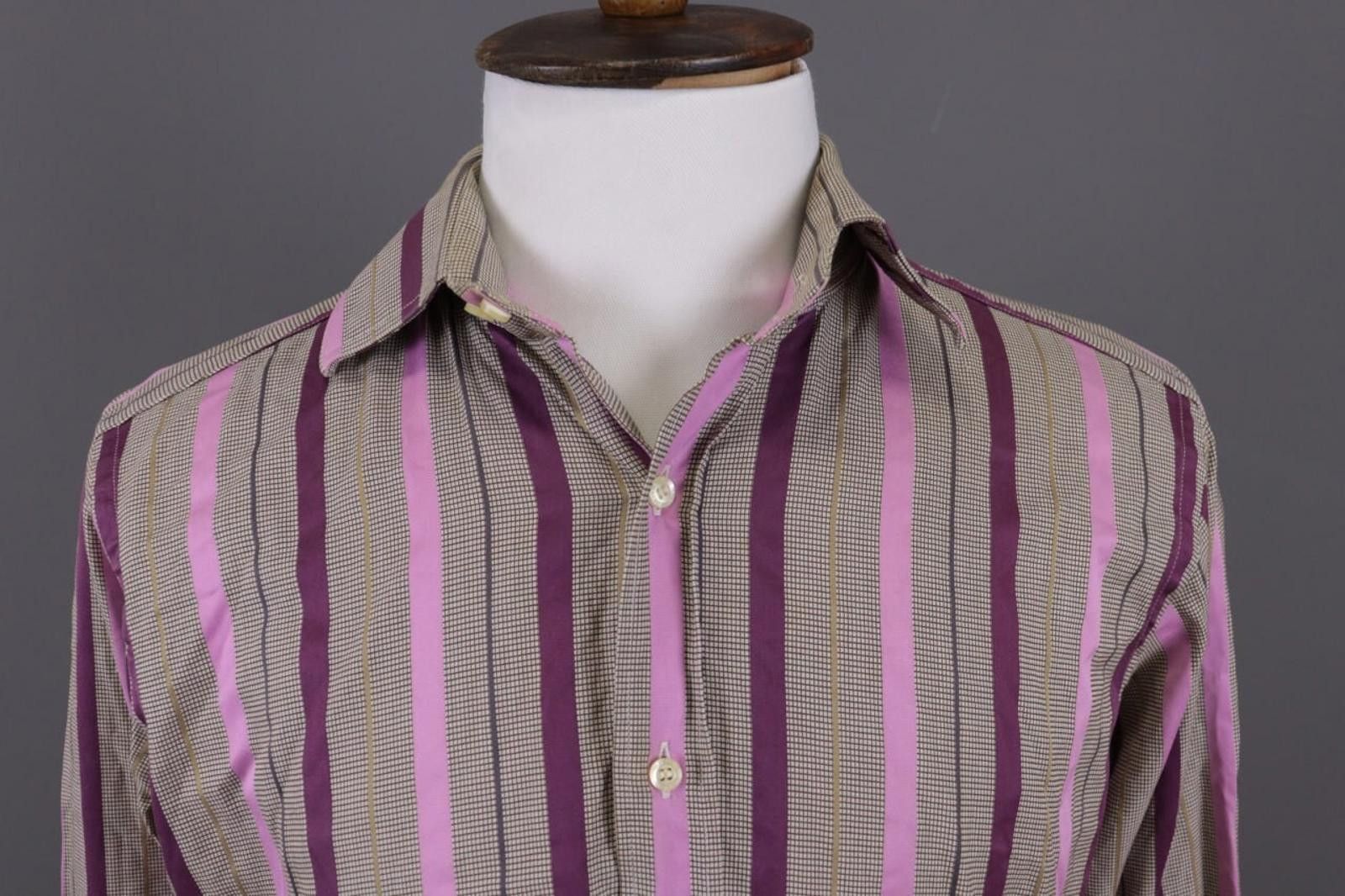 Etro Etro Milano Multicolor Striped Button Down Shirt Size 41 Size US M / EU 48-50 / 2 - 6 Thumbnail