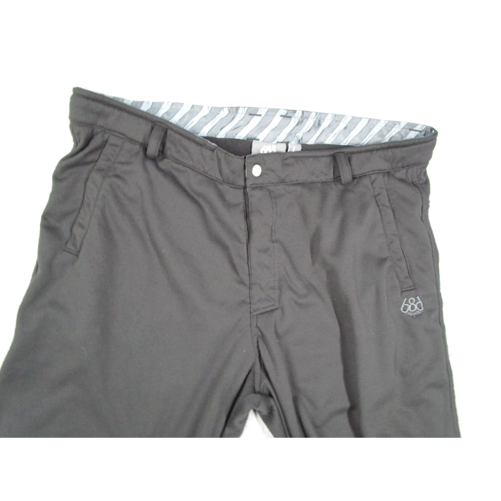 686 686 Pants Mens Large Black Fleece Lined Ski Snowboard Winter Insulated Pockets Zip Size US 33 - 2 Thumbnail