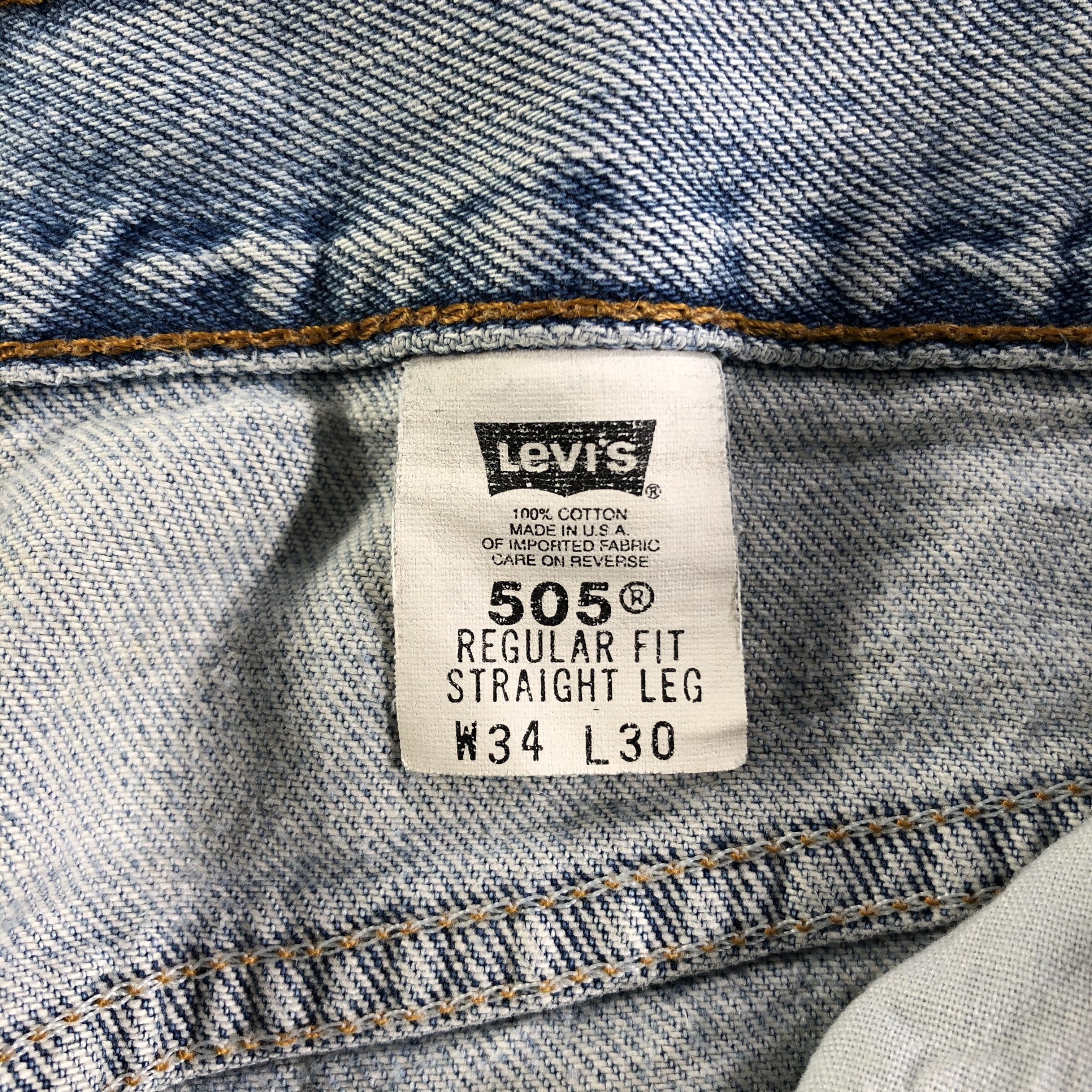 Levi's 90s Vintage Light Wash Levis 505 Jeans-J3239 Size US 33 - 11 Thumbnail