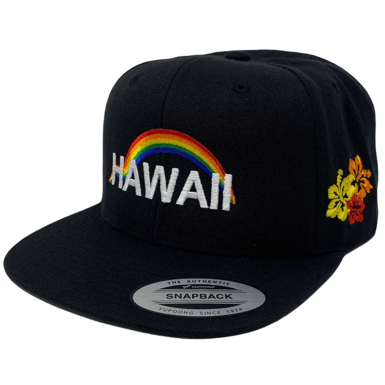 Other Hawaii Aloha Hibiscus Rainbow Island Love Snapback Hat Size ONE SIZE - 3 Thumbnail