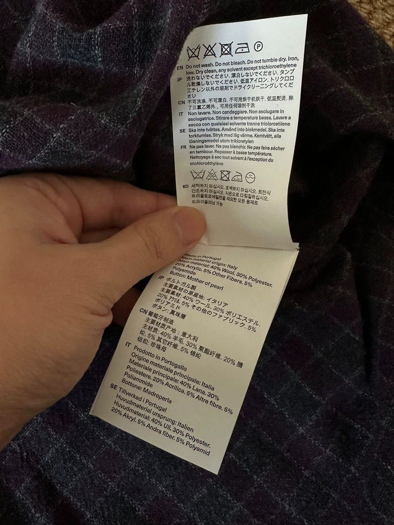 Our Legacy Our Legacy size46 Purple gray checkered shirt Size US S / EU 44-46 / 1 - 6 Thumbnail