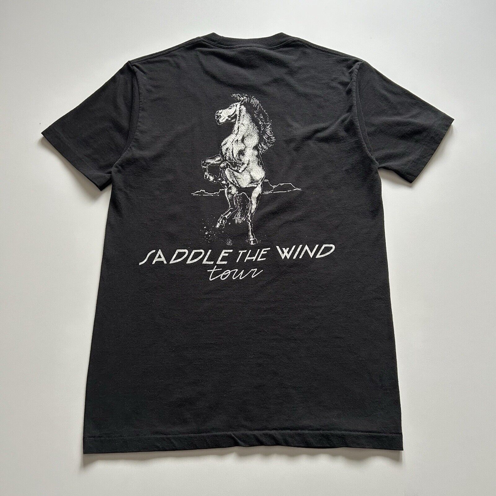 Band Tees × Vintage Vintage 80s Janie Fricke Saddle The Wind Tour T Shirt Small Size US M / EU 48-50 / 2 - 3 Thumbnail