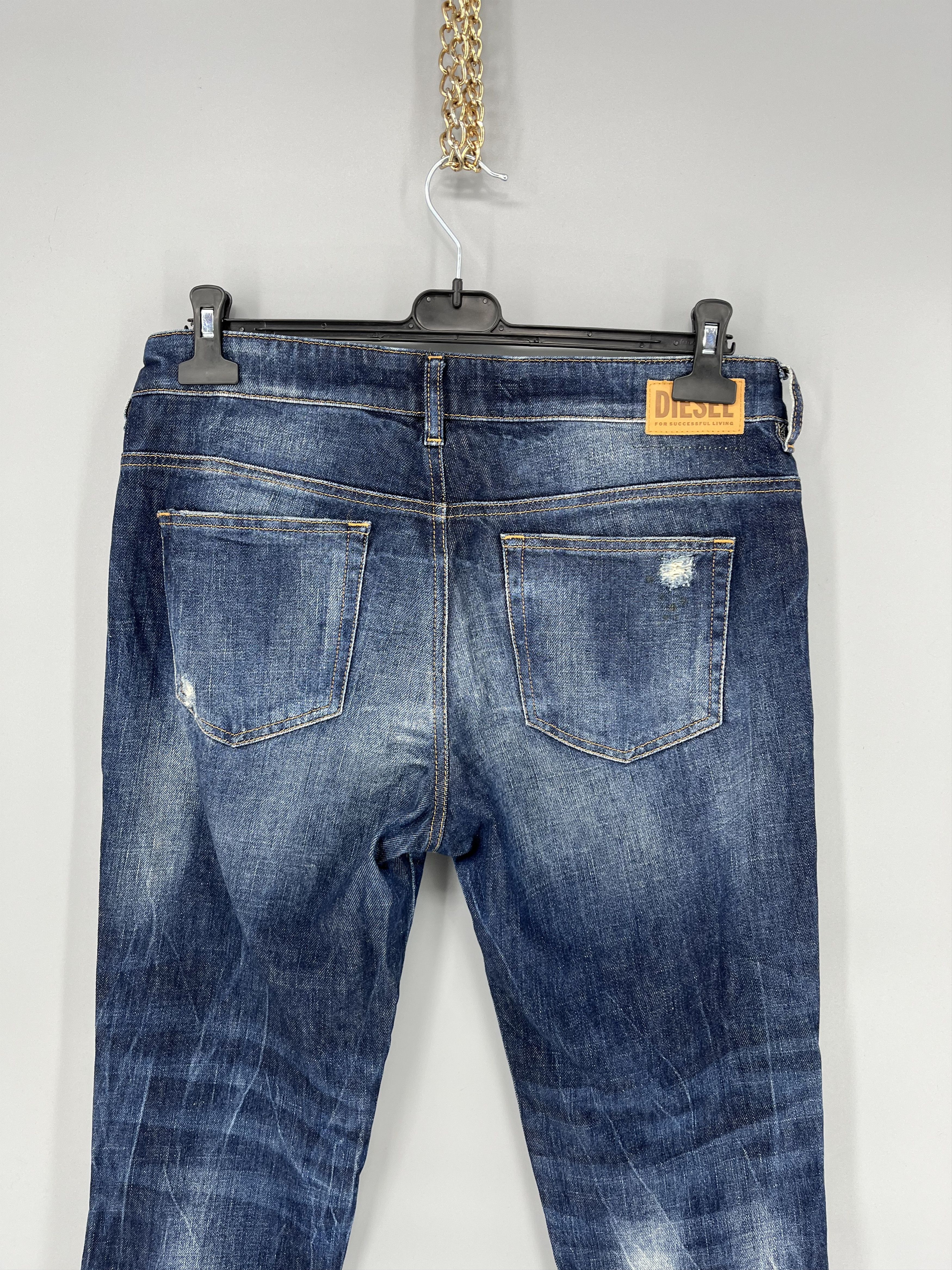 Diesel Vintage Y2K Men’s Diesel Distressed Patchwork Denim Jeans Size US 30 / EU 46 - 6 Thumbnail