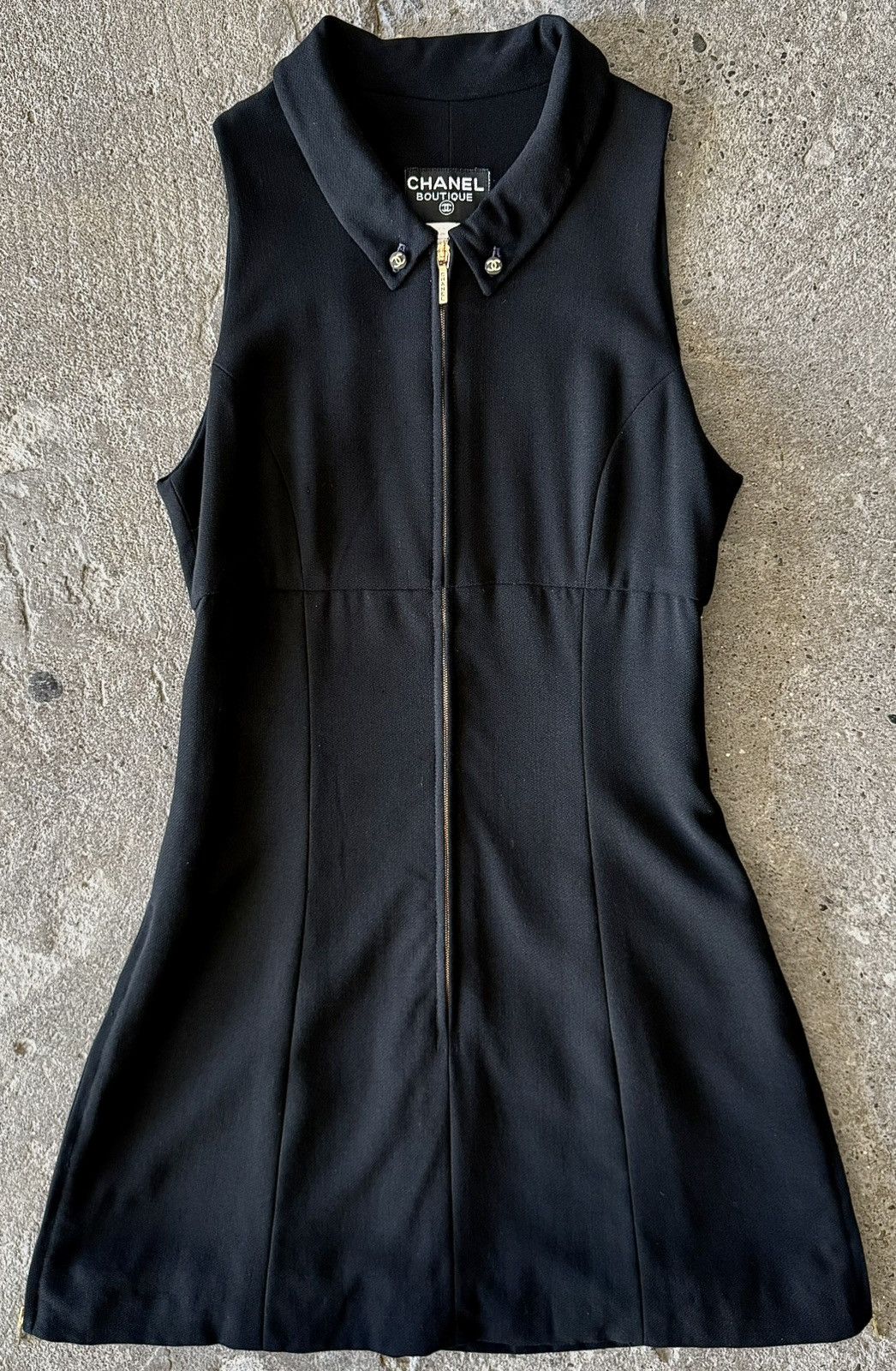 Chanel Chanel - Karl Lagerfeld - SS1995 - Sleeveless ZipFront Dress Size XXS / US 00 / IT 34 - 2 Thumbnail