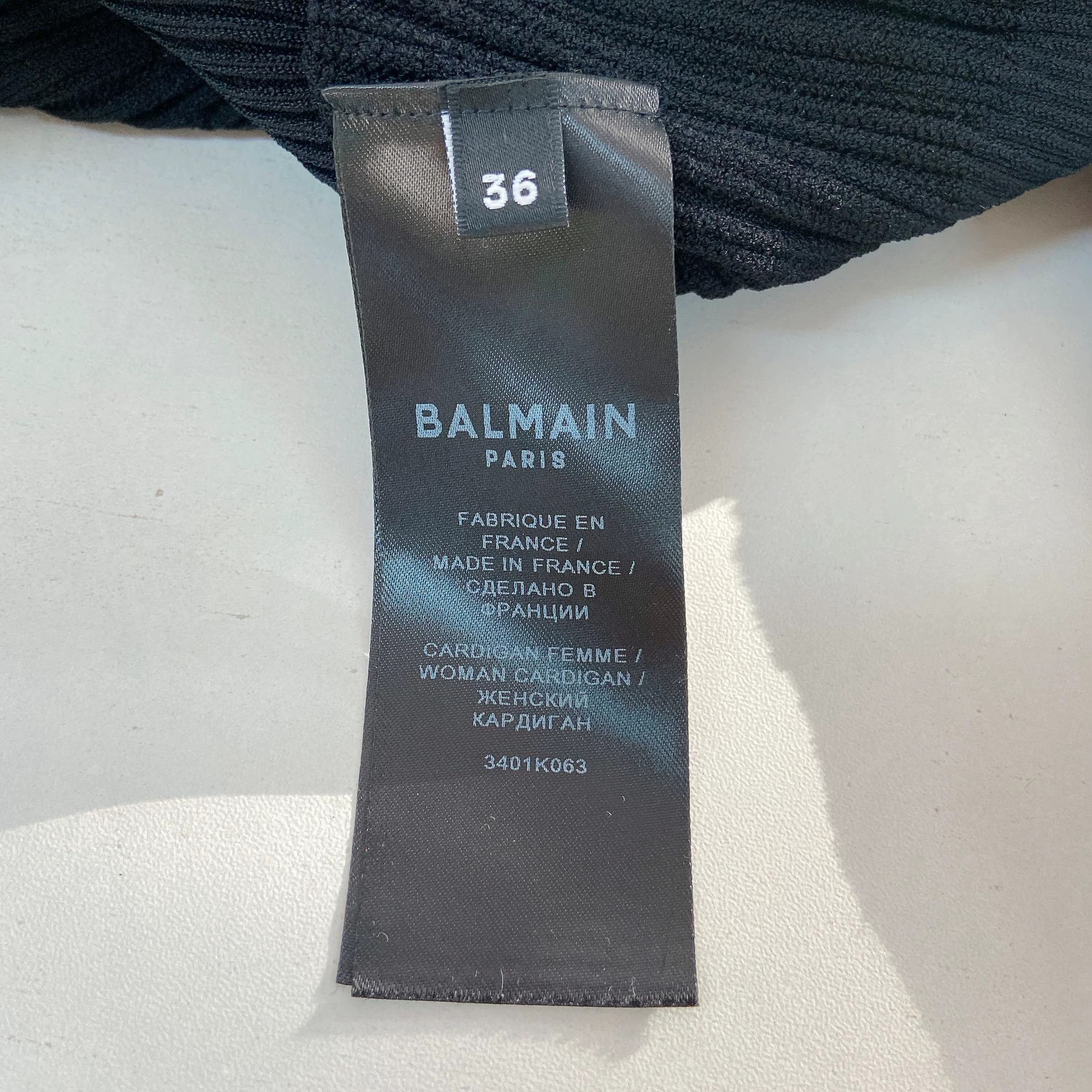 Balmain Balmain Black Silver Button Knit Sweater 36 Size XS / US 0-2 / IT 36-38 - 7 Thumbnail