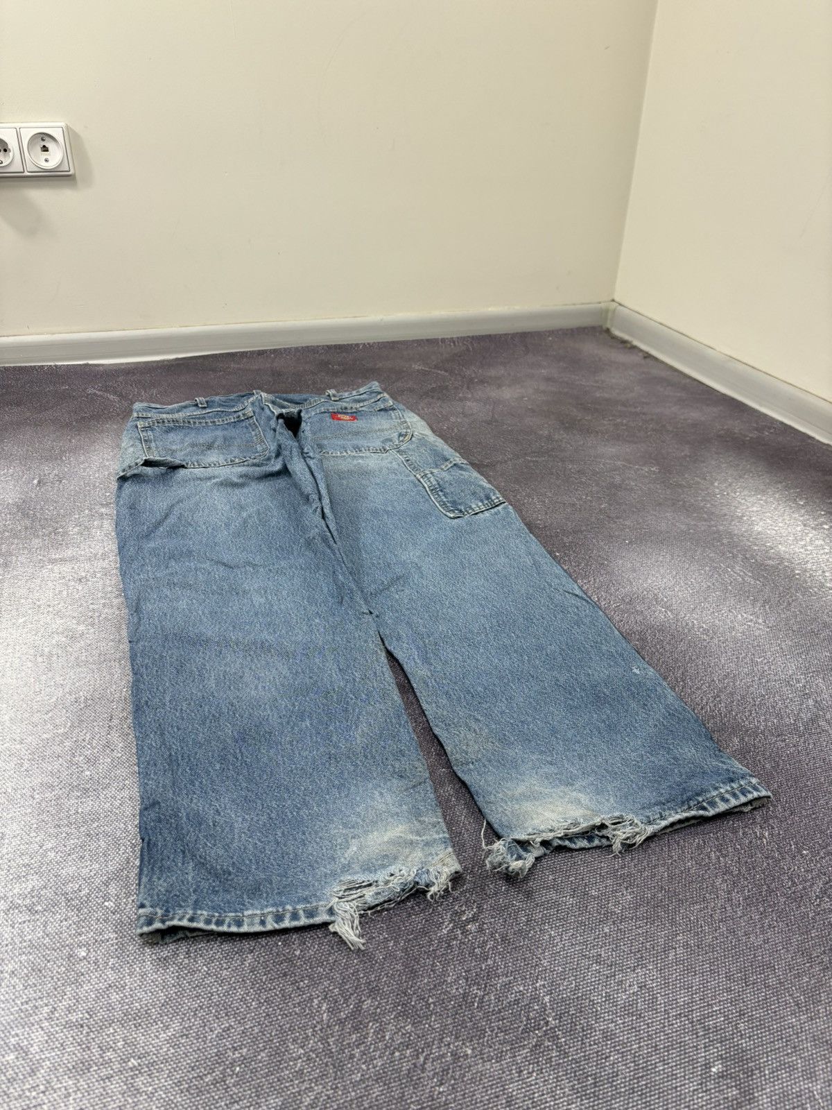 Dickies Vintage Dickies Y2K Faded Light Blue Denim Work Baggy Jeans Size US 31 - 4 Thumbnail