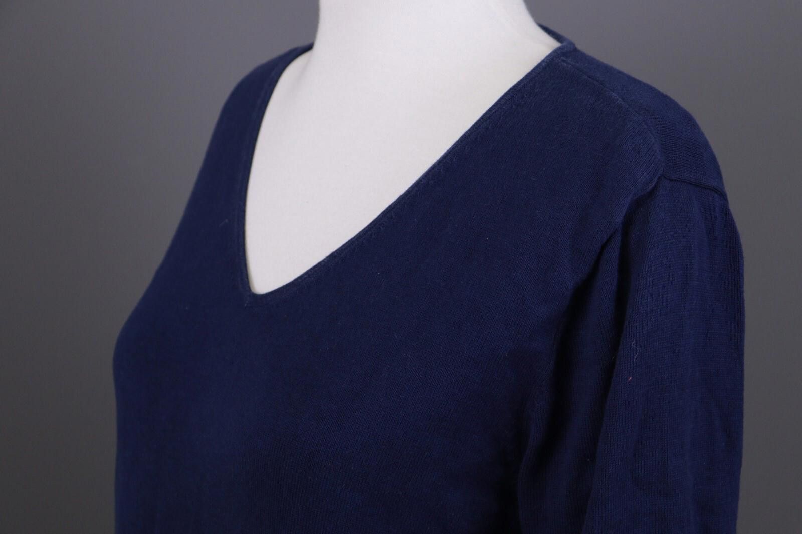 Designer Gudrun Sjoden Blue Long Sleeve V-Neck A-Line Dress Size M Size M / US 6-8 / IT 42-44 - 7 Thumbnail