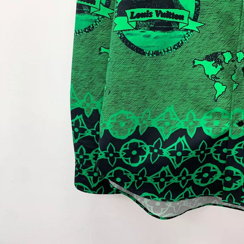 Louis Vuitton Louis Vuitton Green logo monogrammed cotton lapel single-b Size US L / EU 52-54 / 3 - 4 Thumbnail