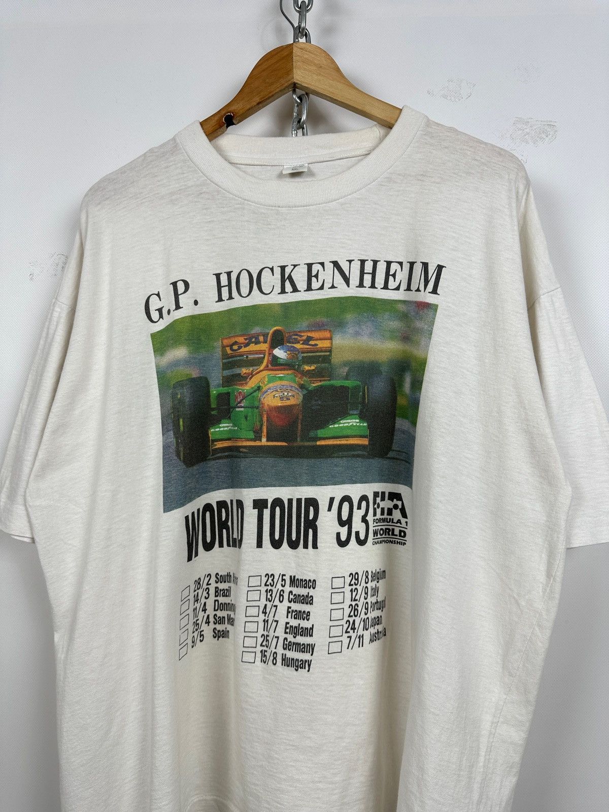 Formula 1 1993 Vintage G.P Hockenheim Benetton B193 Ford F1 Tour Tee Size US XXL / EU 58 / 5 - 2 Thumbnail