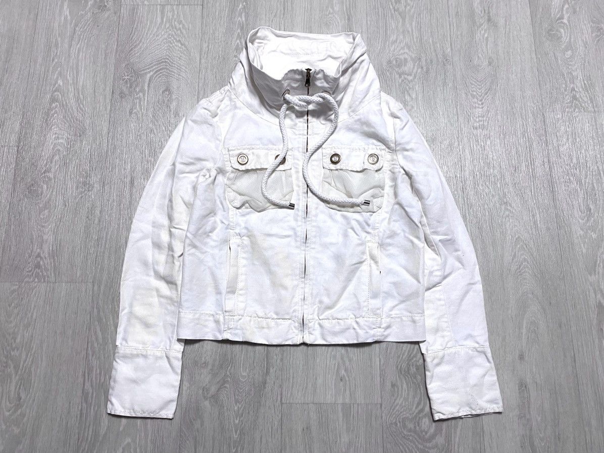Iceberg Women’s Iceberg Vintage Wide Neck White Light Zip Jacket Size S / US 4 / IT 40 - 3 Thumbnail