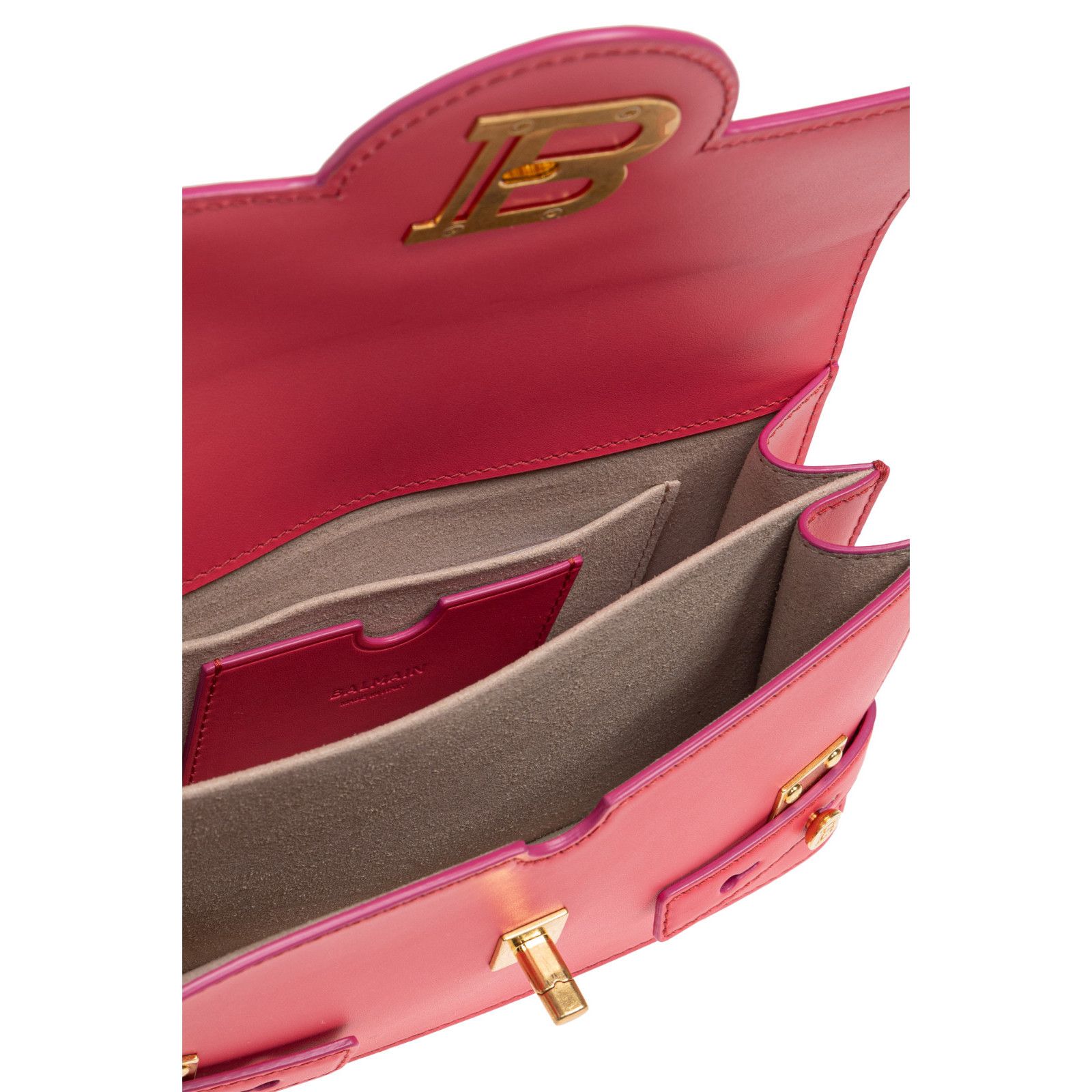 Balmain BALMAIN B-Buzz 24 Pink Leather Shoulder Bag New Size ONE SIZE - 4 Thumbnail
