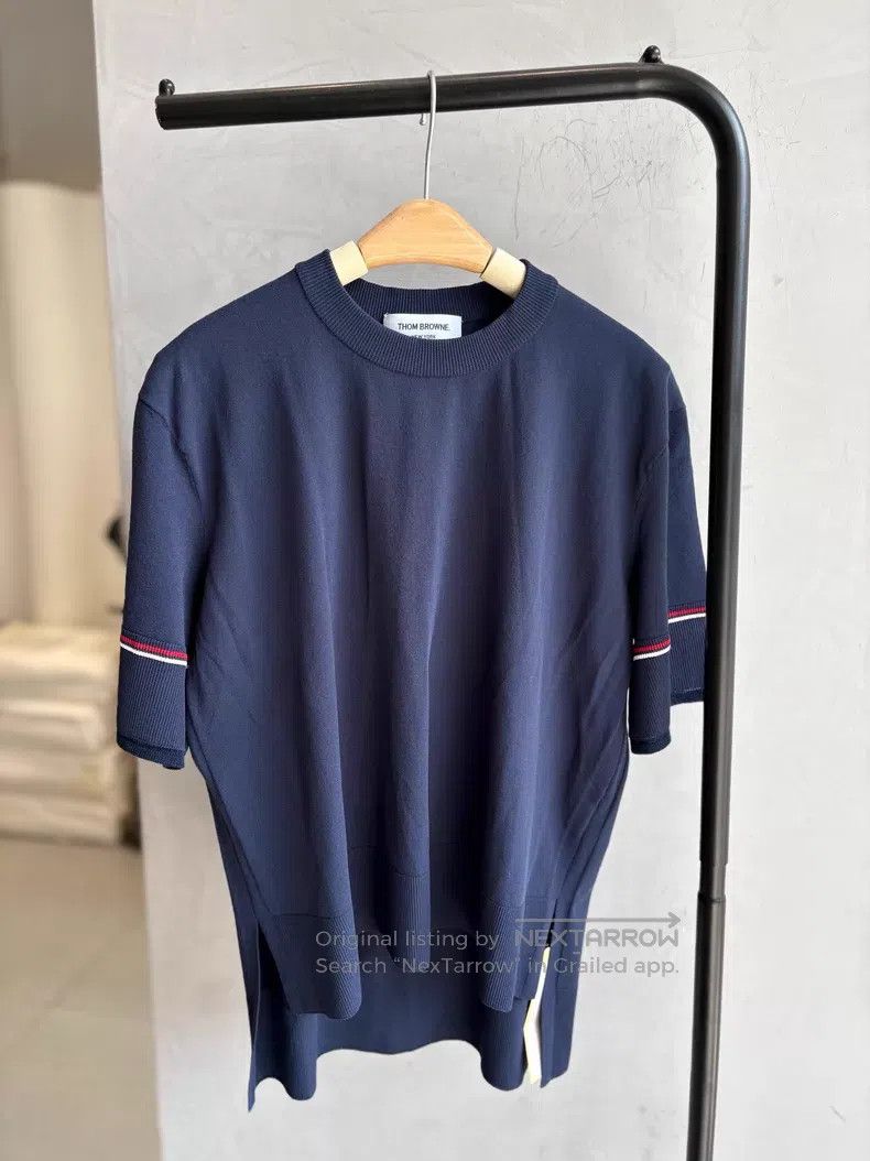 Thom Browne Thom Browne Dark Navy Blue Short Sleeve Size US XXS / EU 40 - 1 Thumbnail