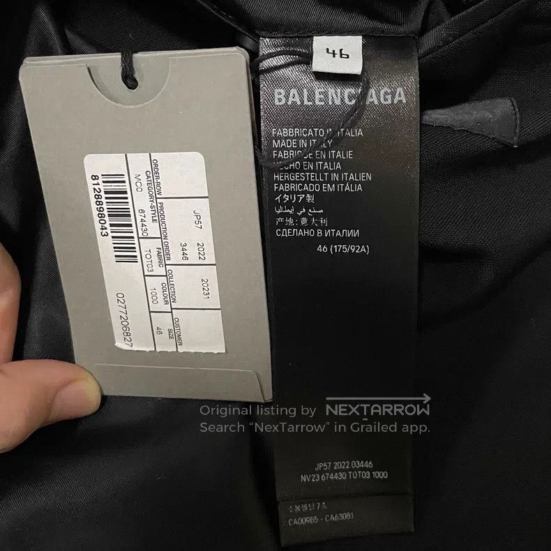 Balenciaga Balenciaga Pleated sleeve label jacket Size US S / EU 44-46 / 1 - 5 Thumbnail