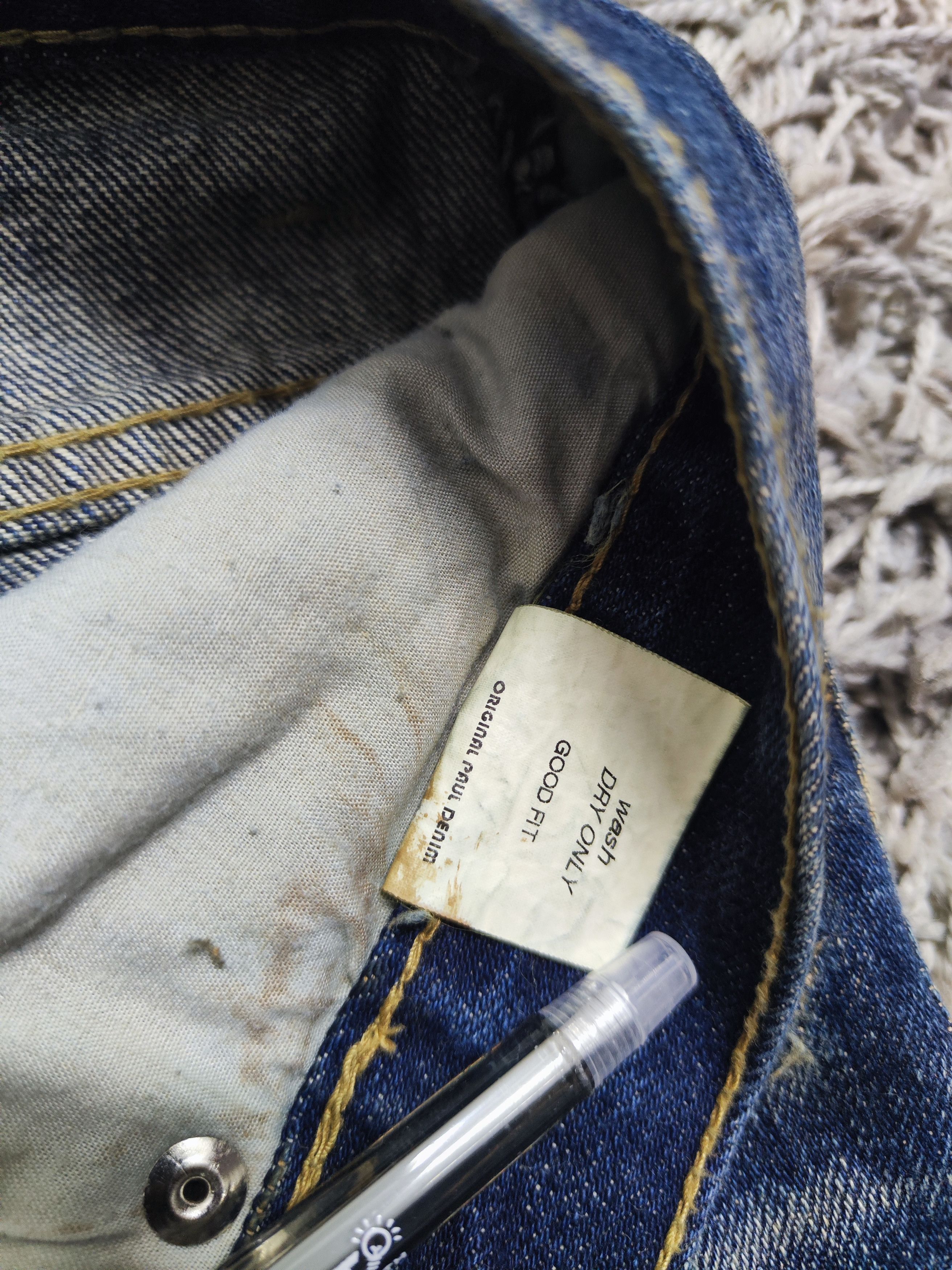 Hysteric Glamour × Japanese Brand × Vintage Twist Leg REGULAR STRAIGHT Ripped Paul Denim Size US 32 / EU 48 - 17 Thumbnail