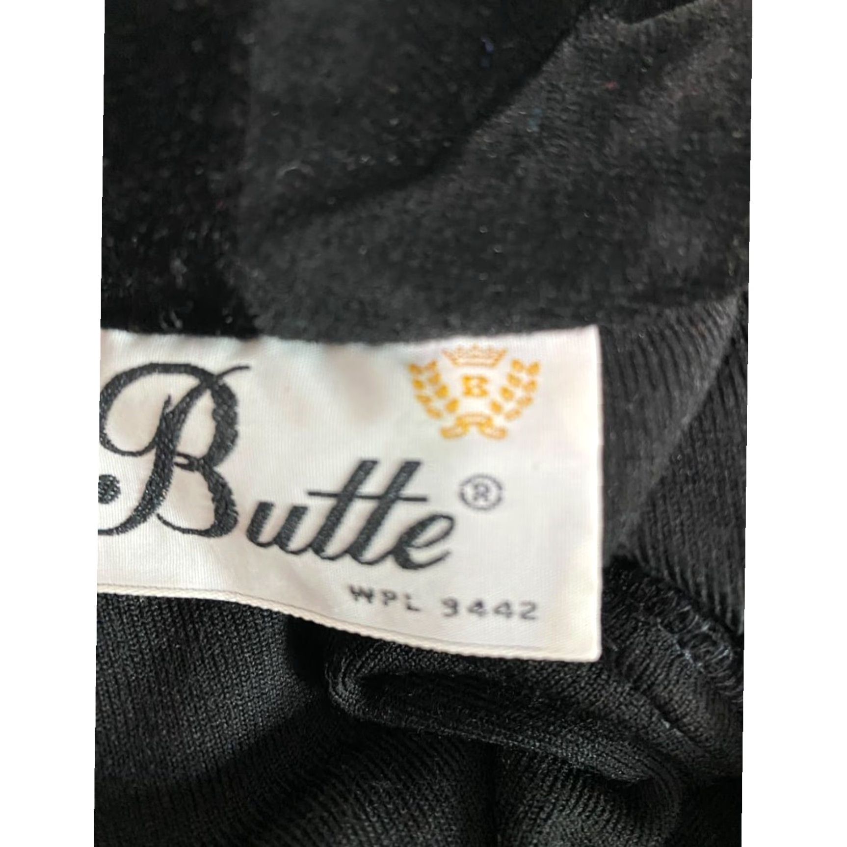 Buttero VINTAGE Butte Black Velour Dress Wrap Dress Bodice Size 12 Women Long Knots? Size XL / US 12-14 / IT 48-50 - 7 Thumbnail