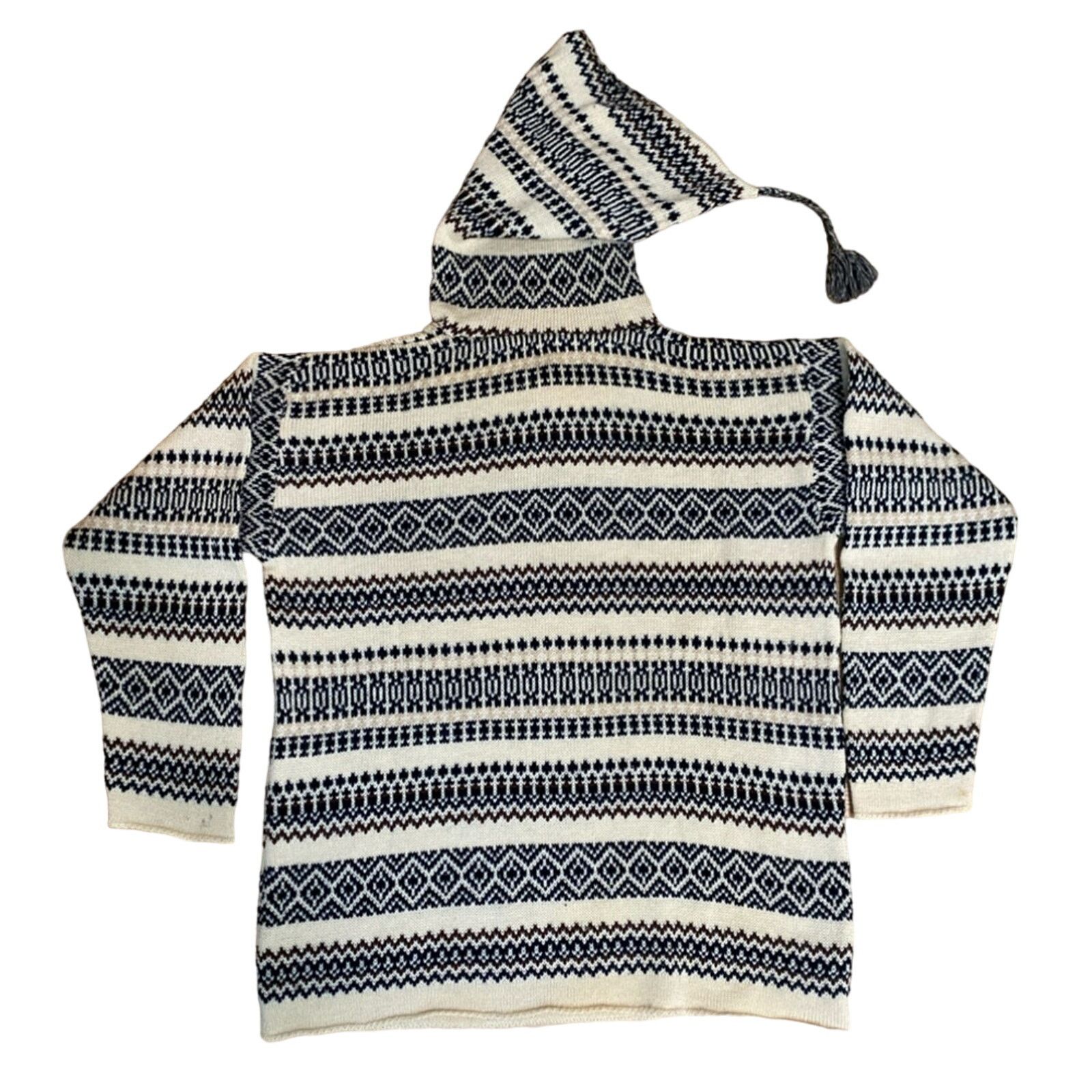 Anthropologie Anthropologie Hooded Sweater Med Wool Nordic Cabincore Boho Size M / US 6-8 / IT 42-44 - 4 Thumbnail