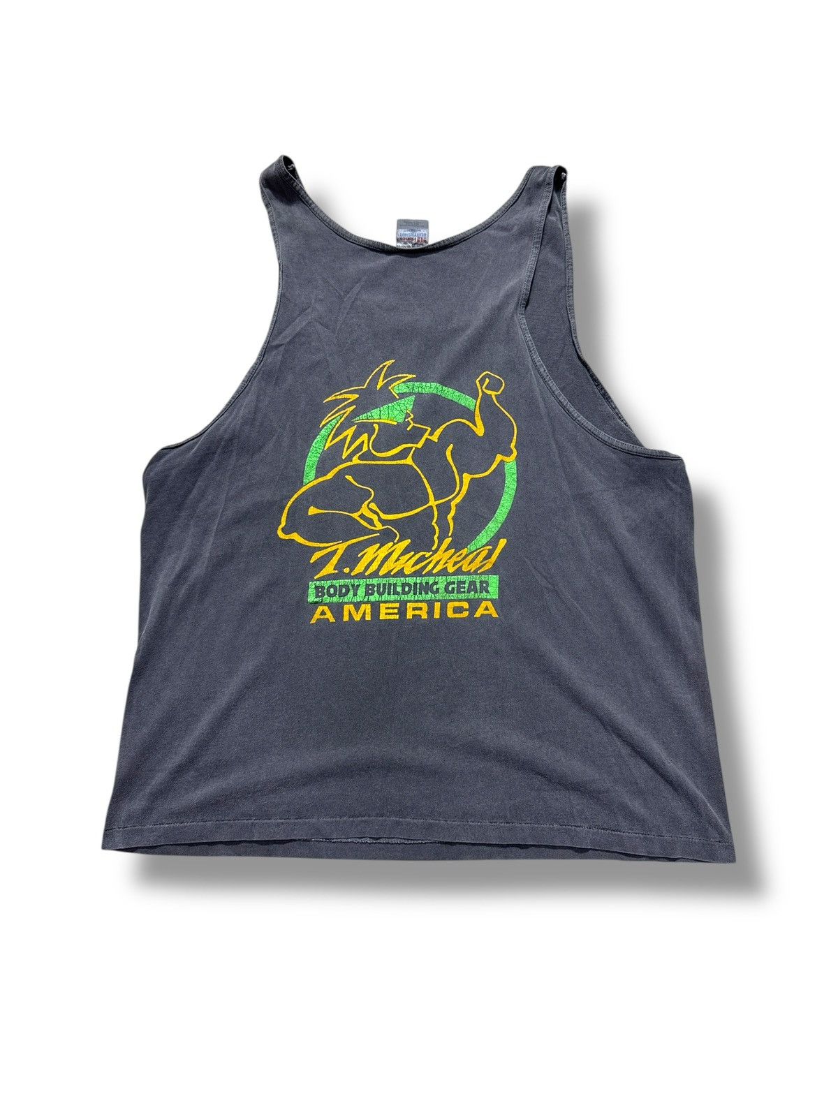 Vintage *RARE* Vintage 90s T-Micheal Bodybuilding Gear GYM TANK TOP Size US XL / EU 56 / 4 - 1 Thumbnail
