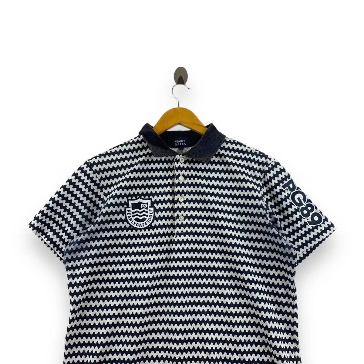 Vintage Vintage PEARLY GATES GOLF Monogram PG89 Polo Tee Shirt Top Size M / US 6-8 / IT 42-44 - 3 Thumbnail