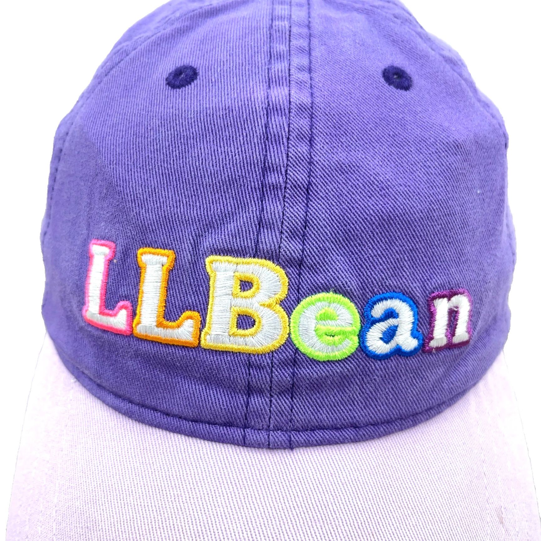 Vintage L.L. Bean Adjustable Baseball Cap Womens Purple Twill Hat Logo Casual Size ONE SIZE - 3 Thumbnail