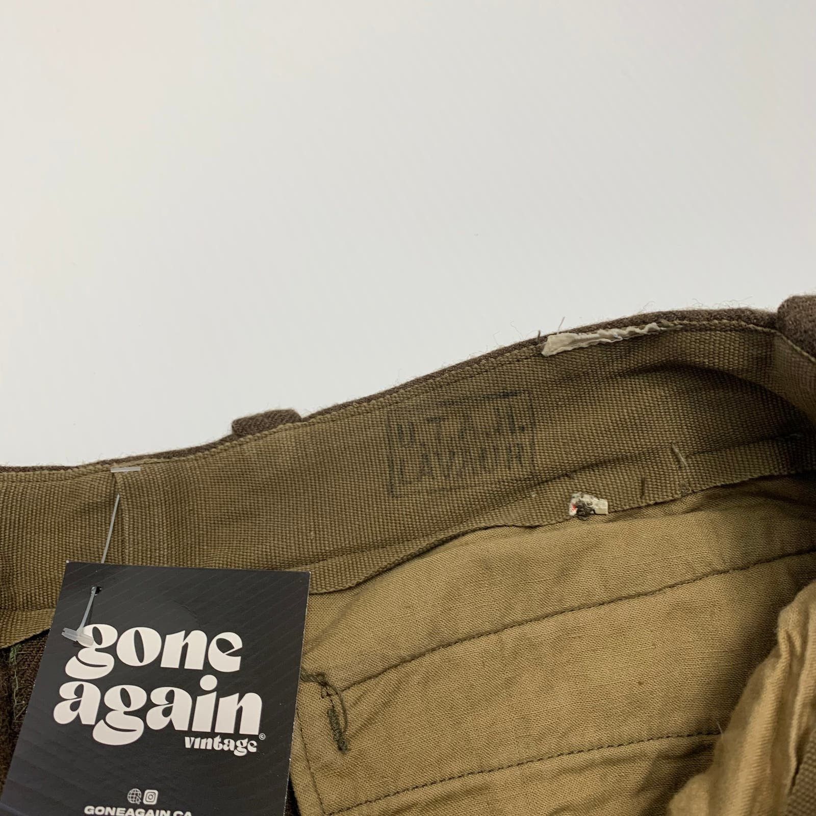 Other 80s Lavaur Brown Wool Military Pants 32 Size US 32 / EU 48 - 3 Thumbnail