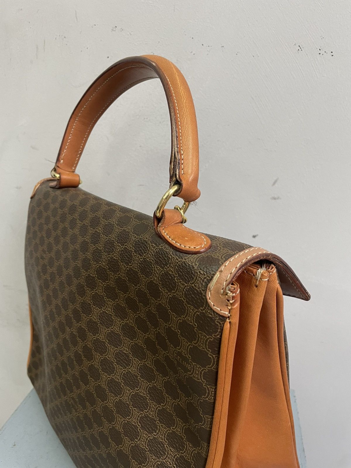 Celine Celine brown handle bag vintage luxury monogram Size ONE SIZE - 11 Thumbnail