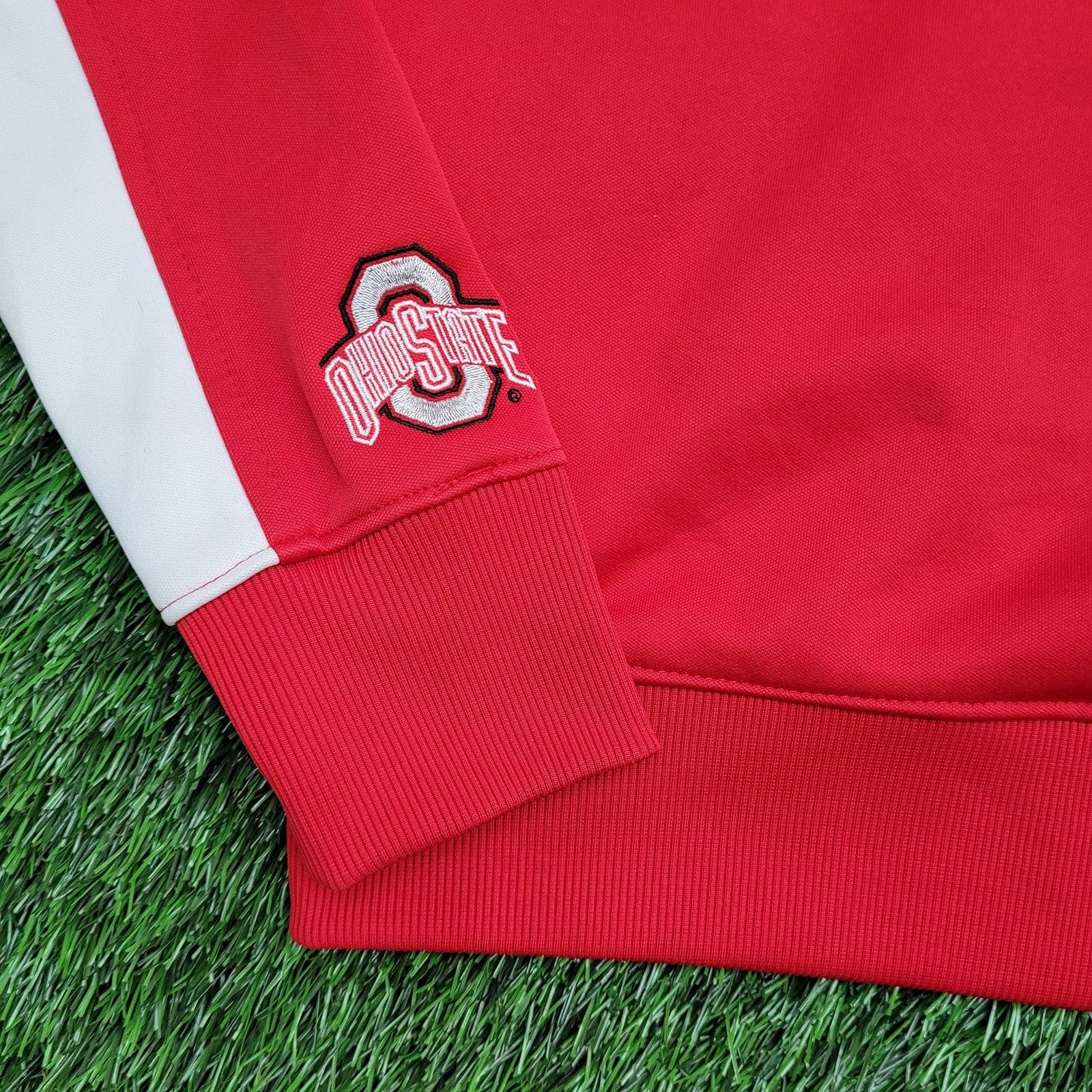 Columbia Ohio-State OSU Track Jacket Womens Medium Red White Raglan Size M / US 6-8 / IT 42-44 - 4 Thumbnail