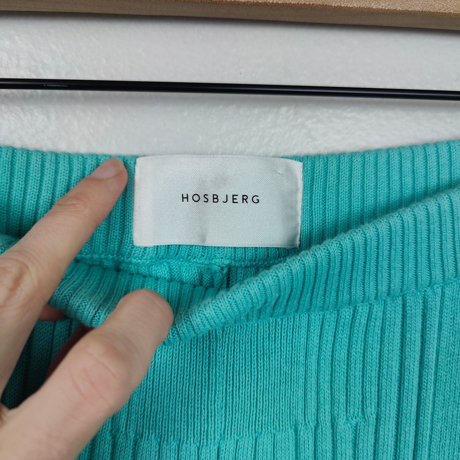 Other Hosbjerg Ellen Dorthea Pants Womens Small Teal Textured Size 27" / US 4 / IT 40 - 4 Thumbnail