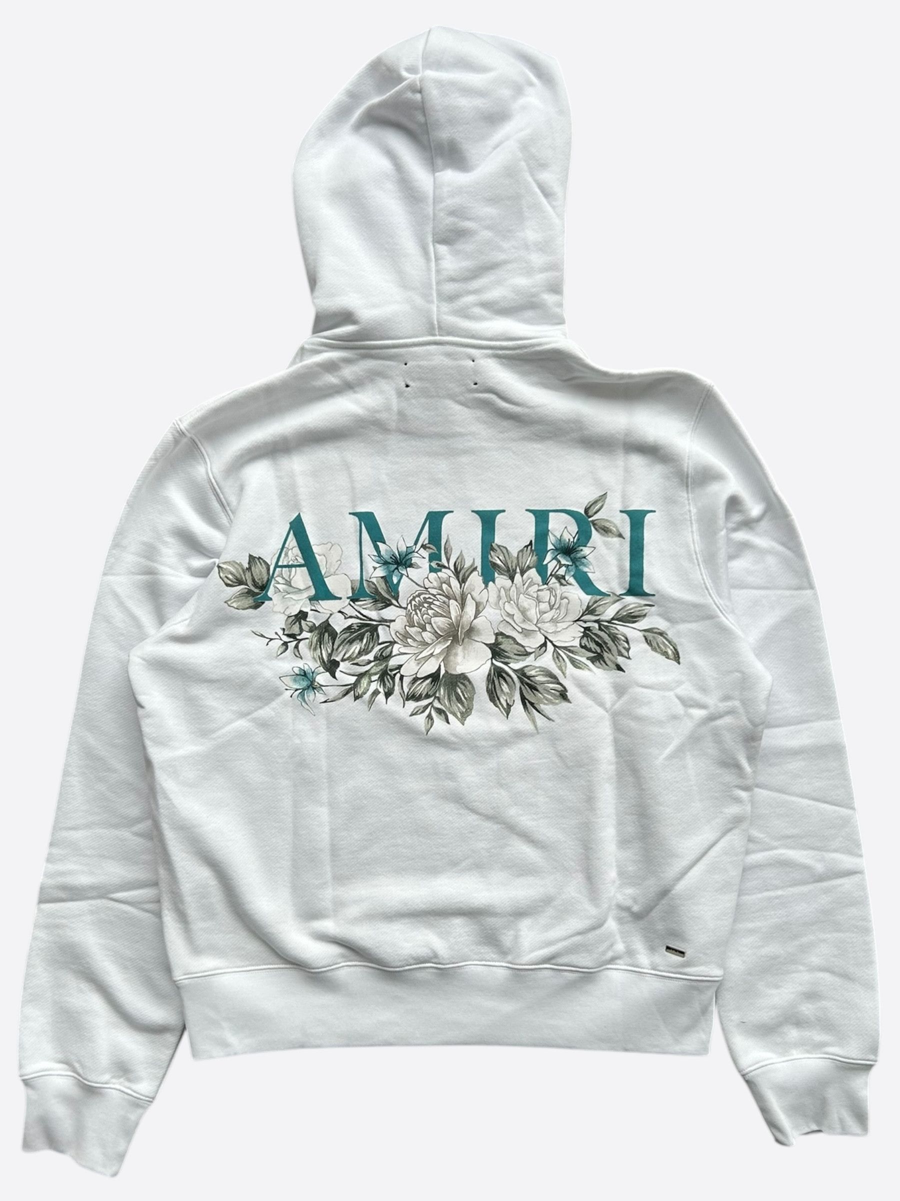 Amiri Amiri White Floral Logo Hoodie Size US XXL / EU 58 / 5 - 2 Thumbnail