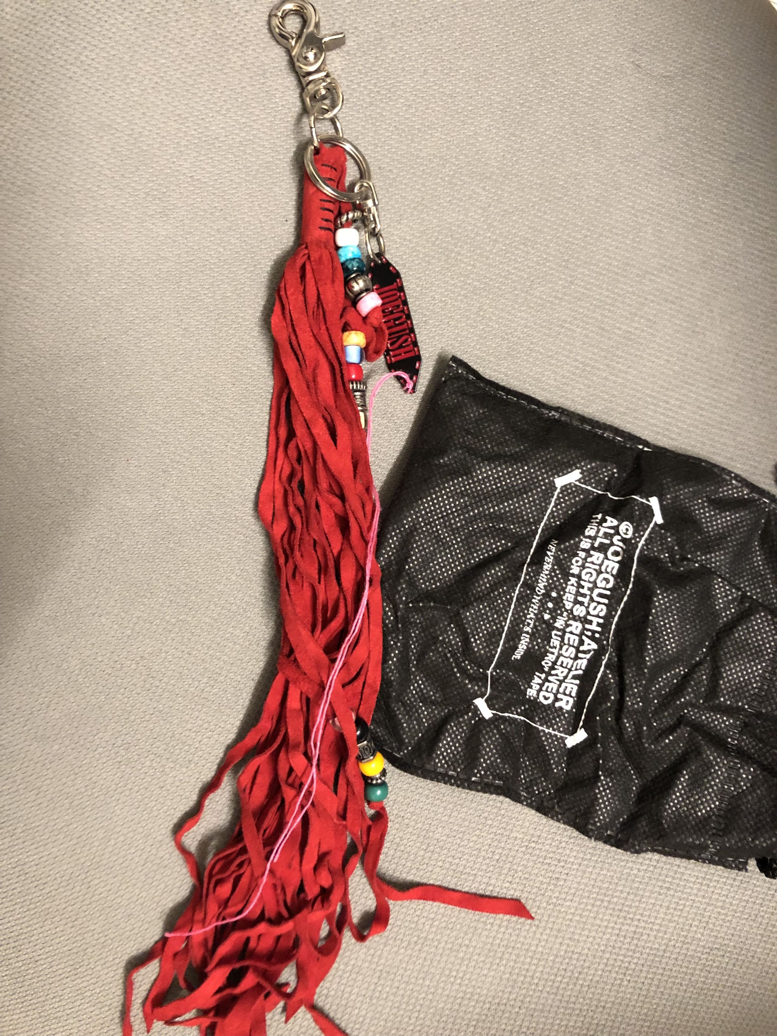 Japanese Brand [Rare] Joegush Leather Tassel Keychain in Red Size ONE SIZE - 4 Thumbnail